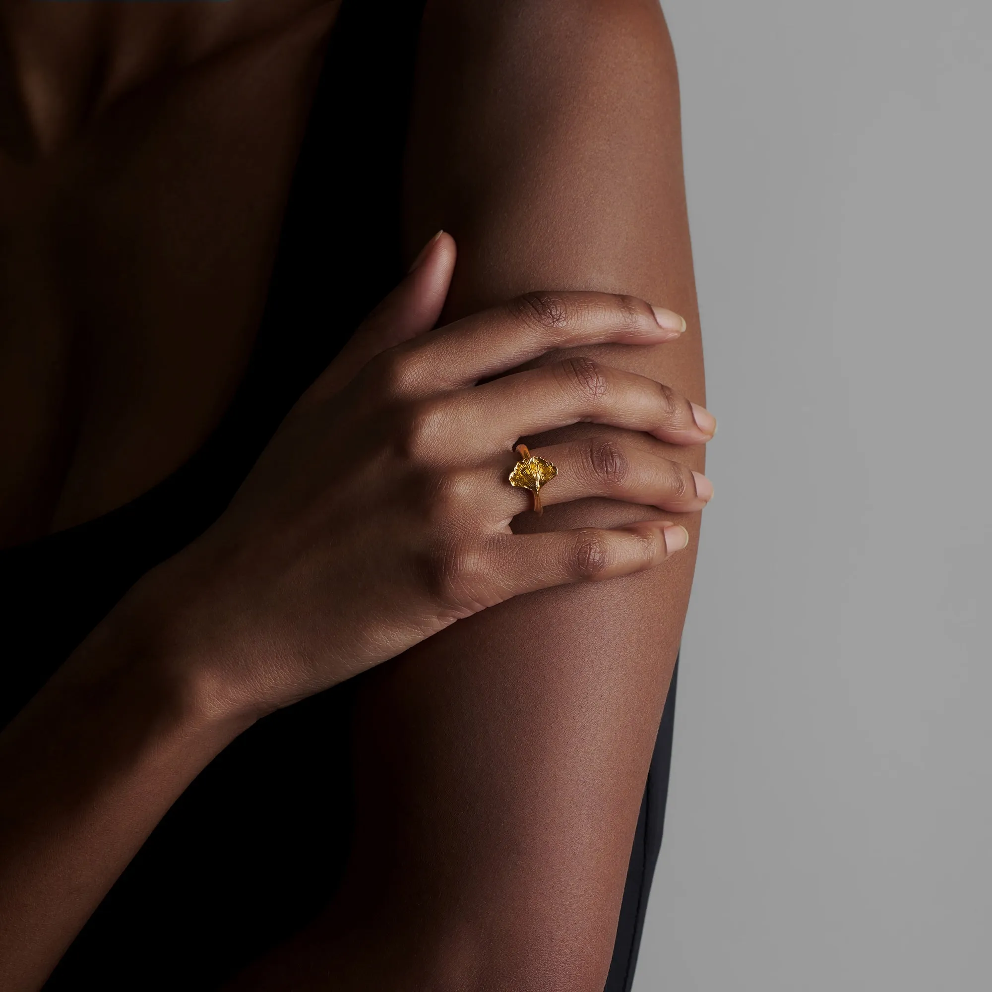 Ginkgo Leaf Ring