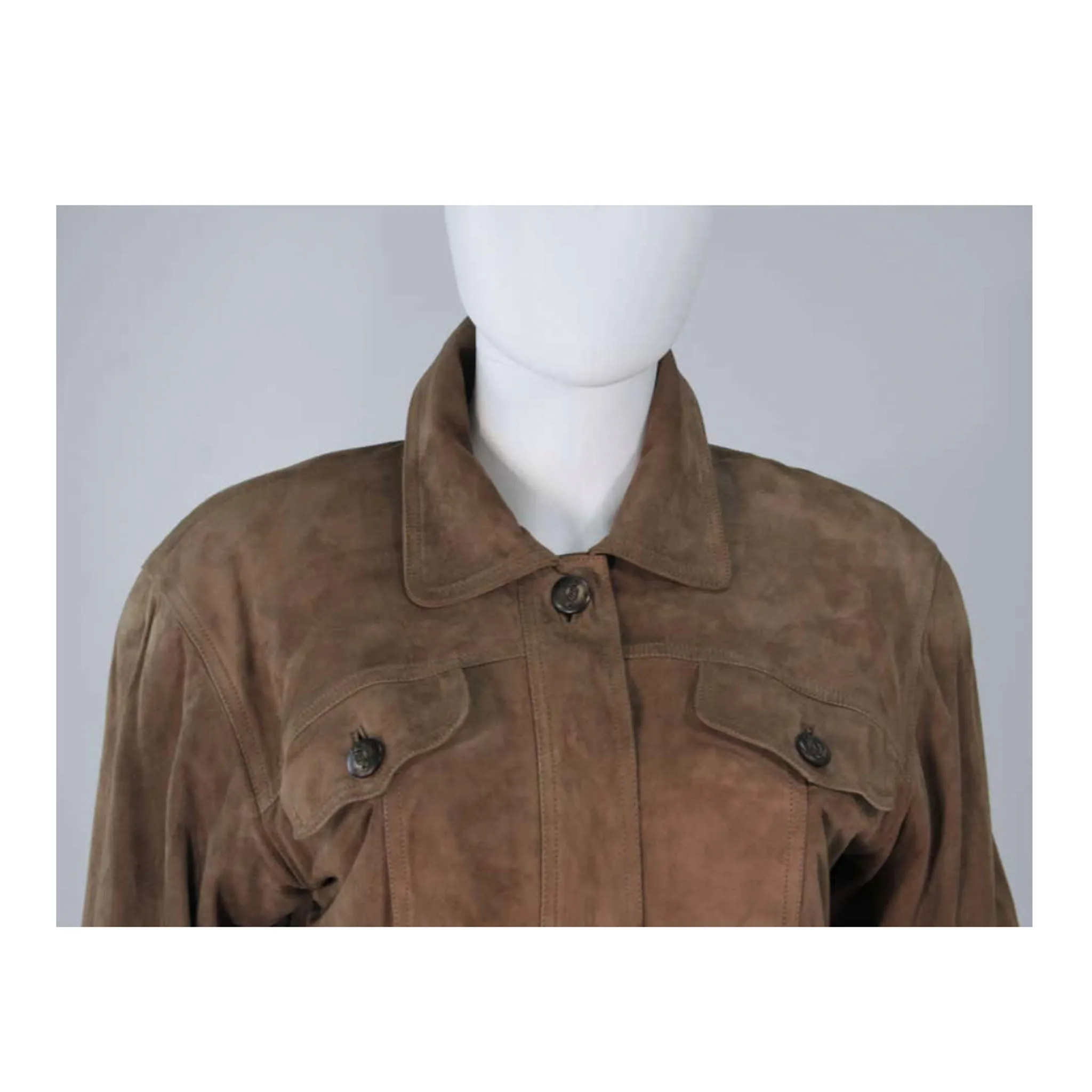 GUCCI Brown Suede Jacket Size 40