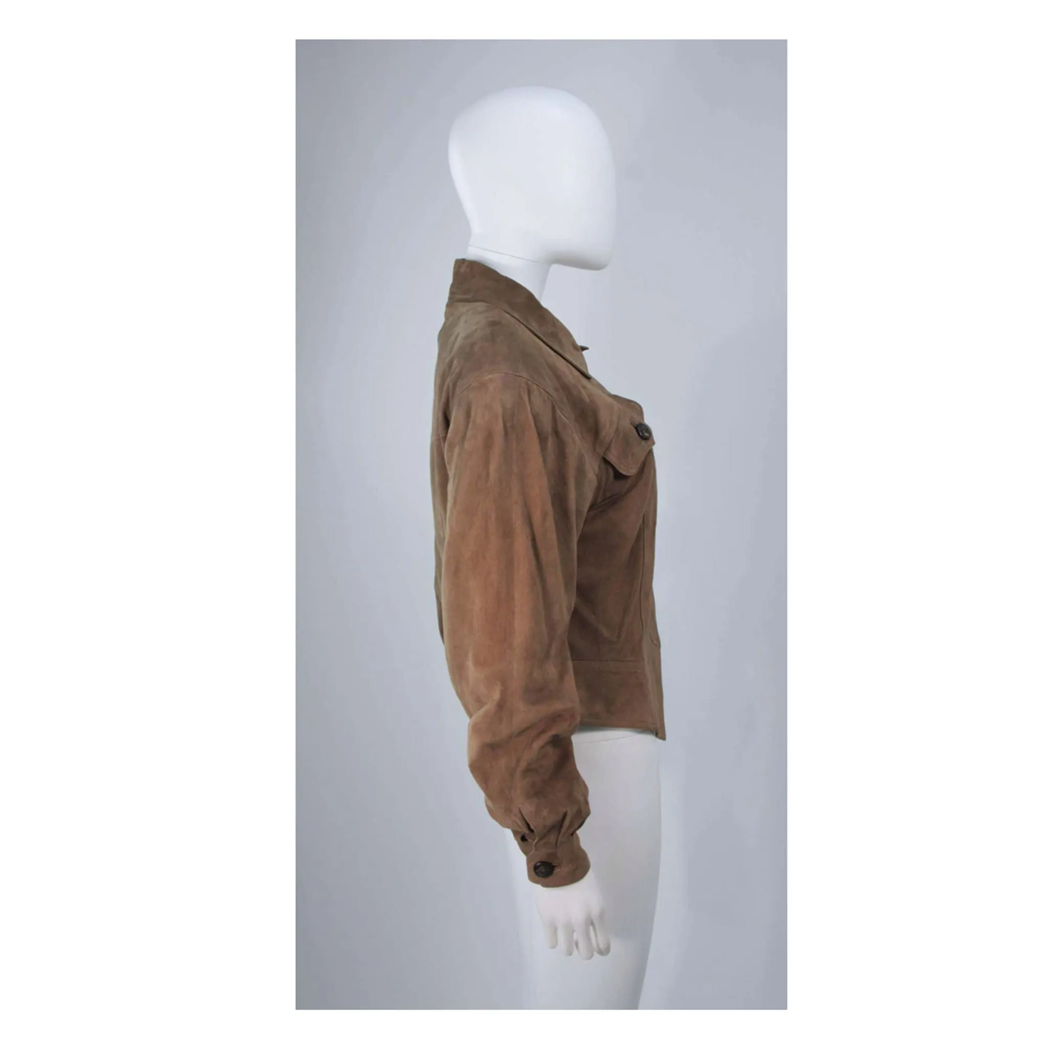 GUCCI Brown Suede Jacket Size 40