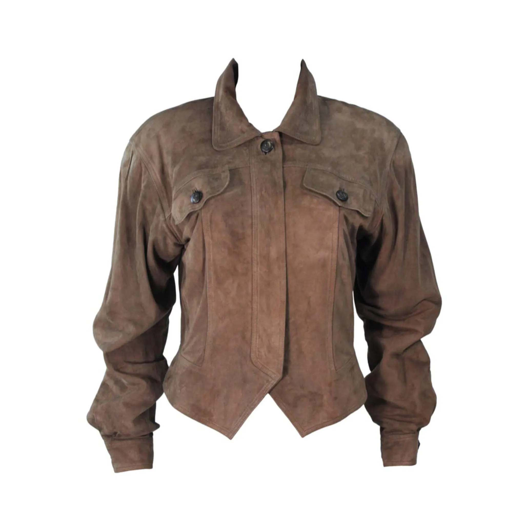 GUCCI Brown Suede Jacket Size 40