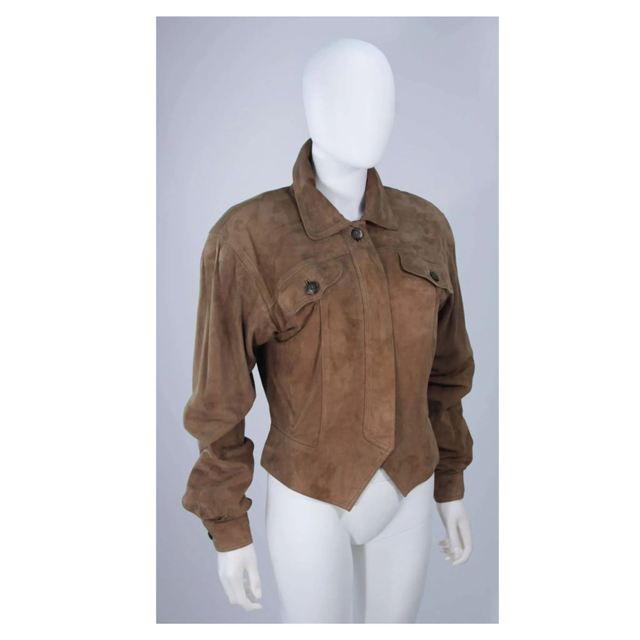 GUCCI Brown Suede Jacket Size 40