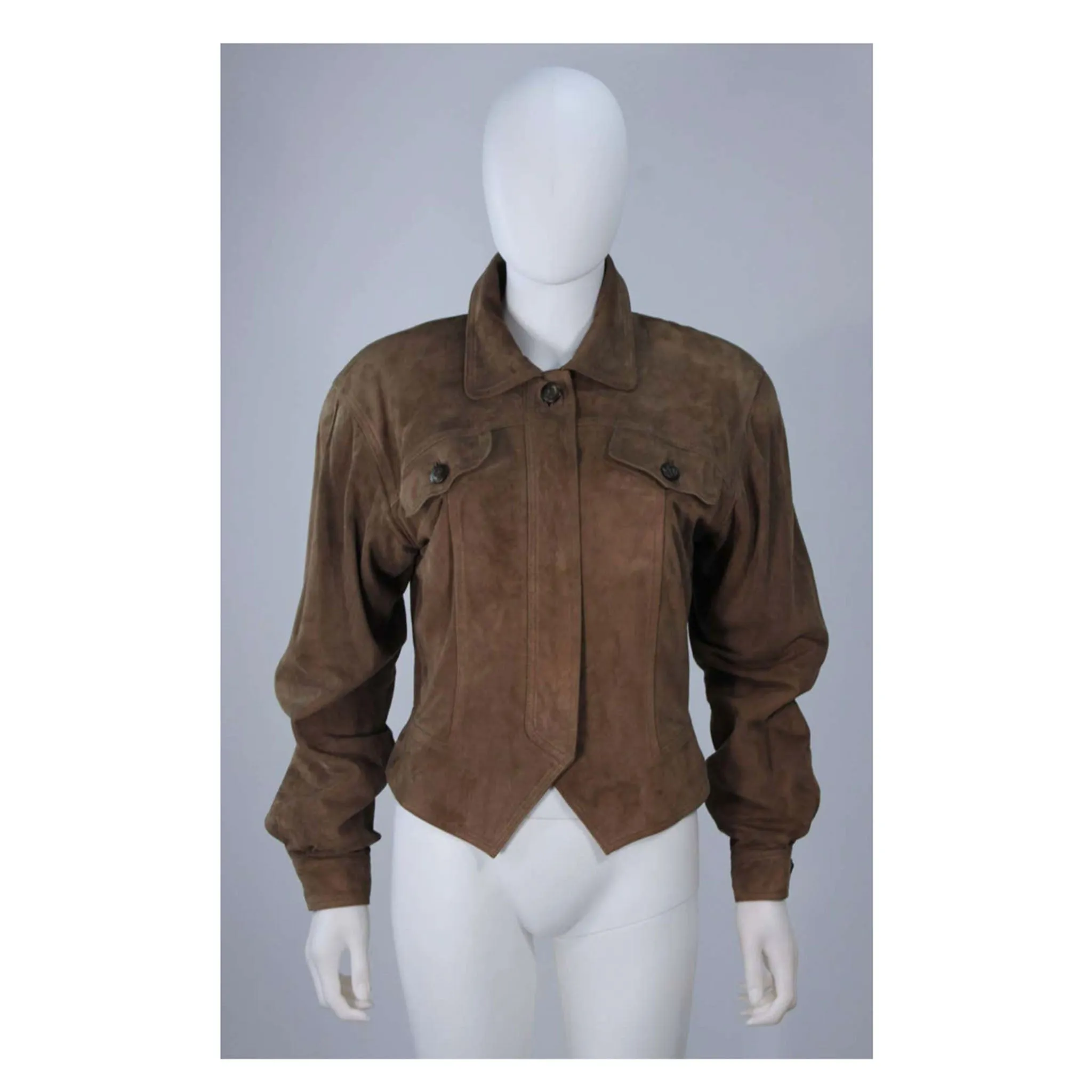 GUCCI Brown Suede Jacket Size 40