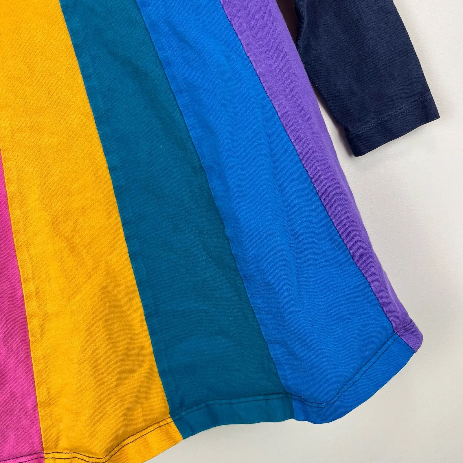 Hanna Andersson Girls Rainbow Stripe Dress 90 cm 3T