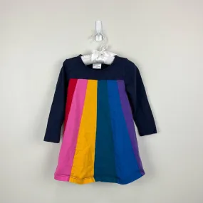 Hanna Andersson Girls Rainbow Stripe Dress 90 cm 3T
