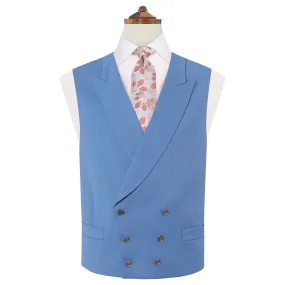 Hayward Blue Royal Gabardine Wool Waistcoat
