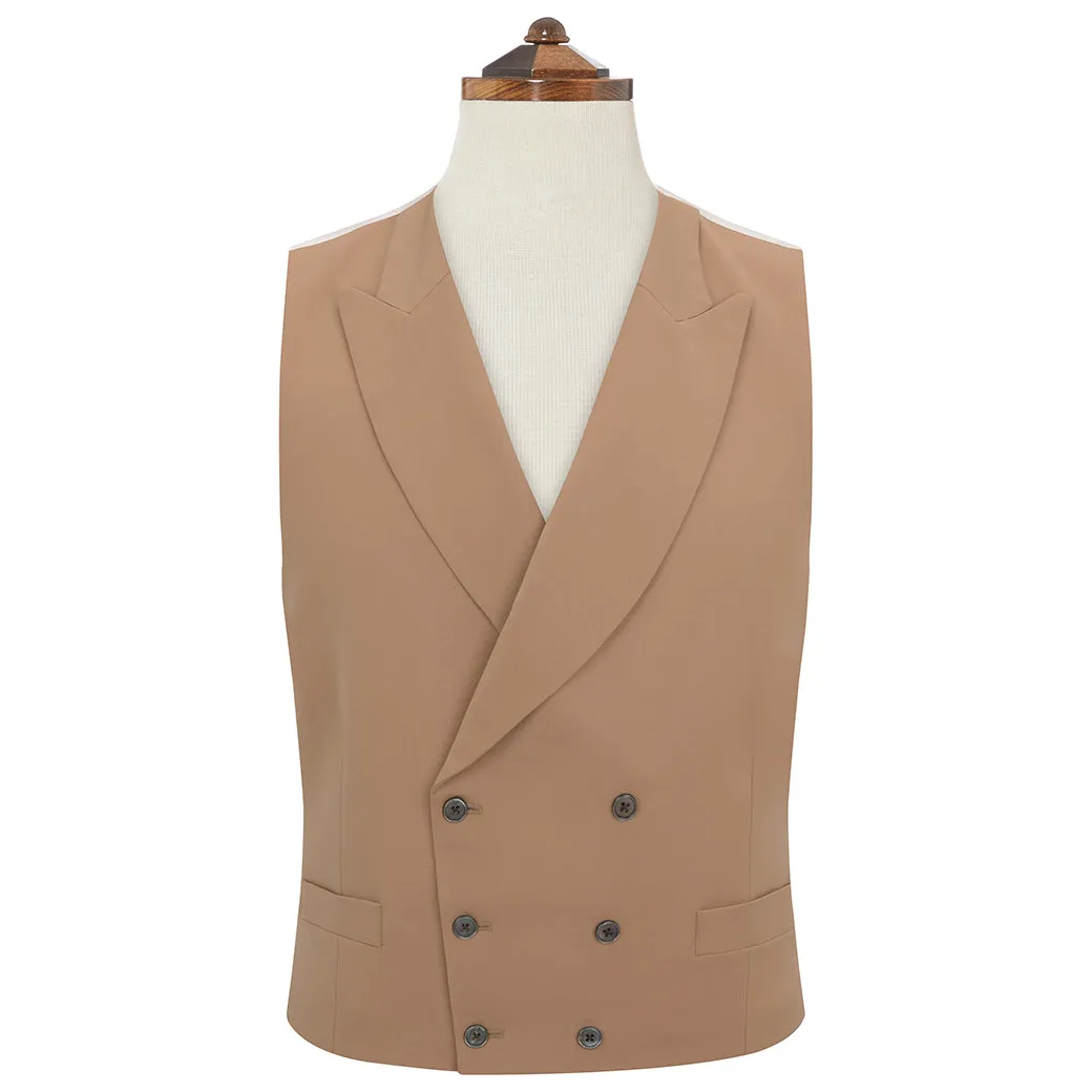 Hayward Buff Royal Gabardine Wool Waistcoat