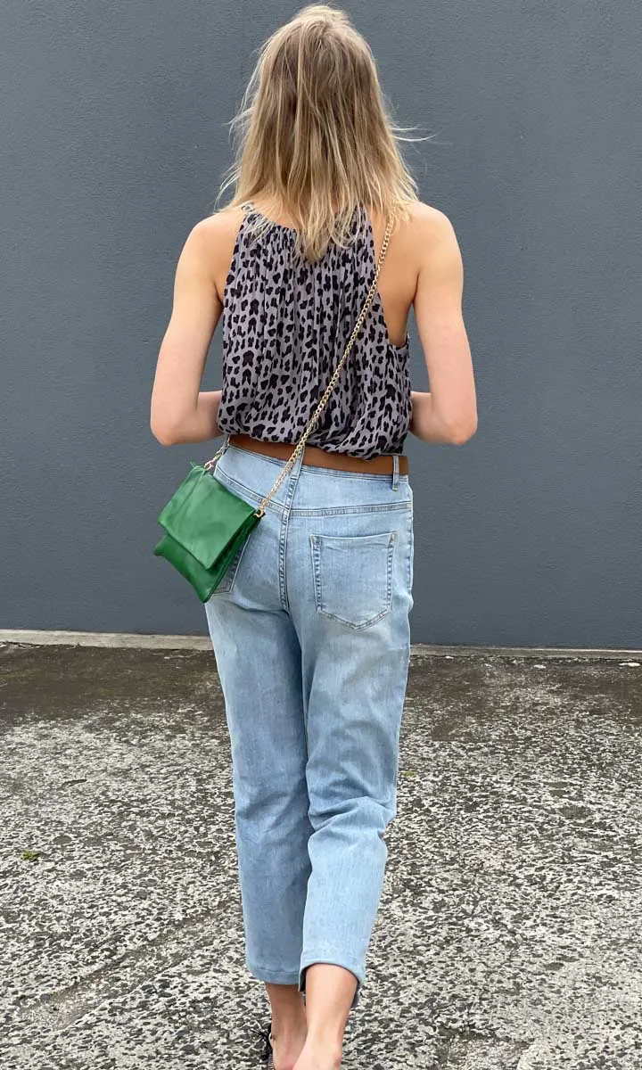 Hoss Madison Animal Print Halter Top