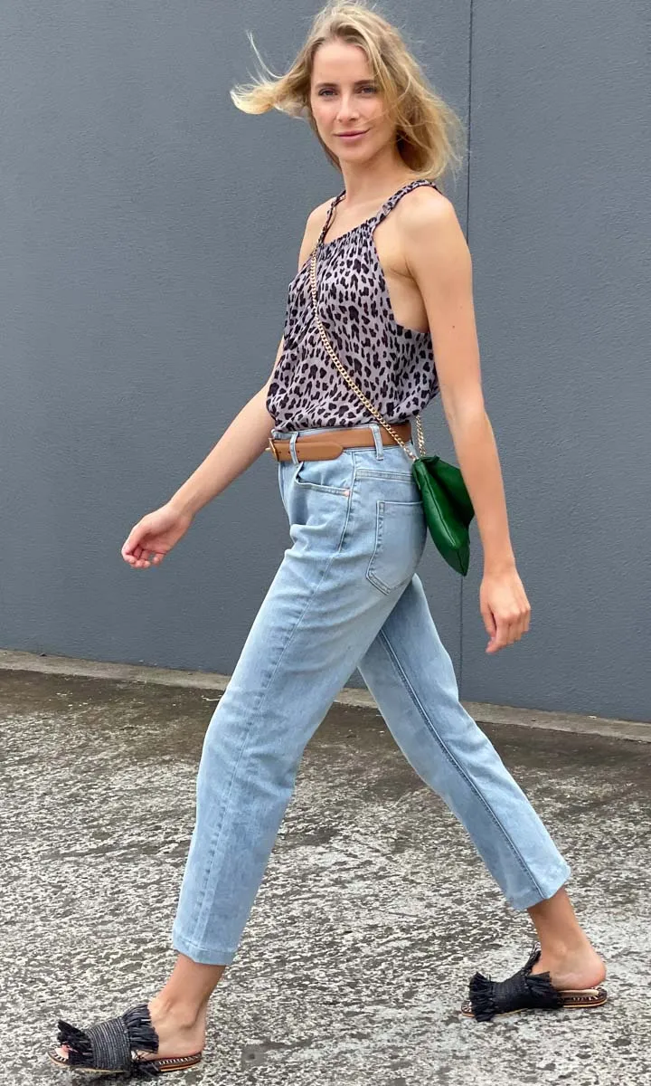 Hoss Madison Animal Print Halter Top