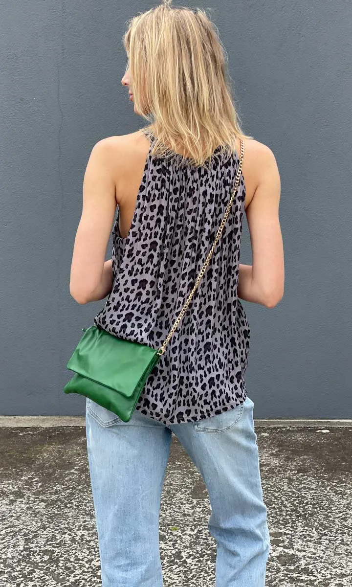 Hoss Madison Animal Print Halter Top