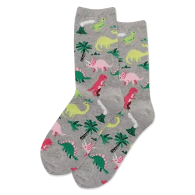 HOTSOX Women's Dinosaurs Crew Socks