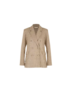 HUTTON BLAZER BROWN GINGHAM