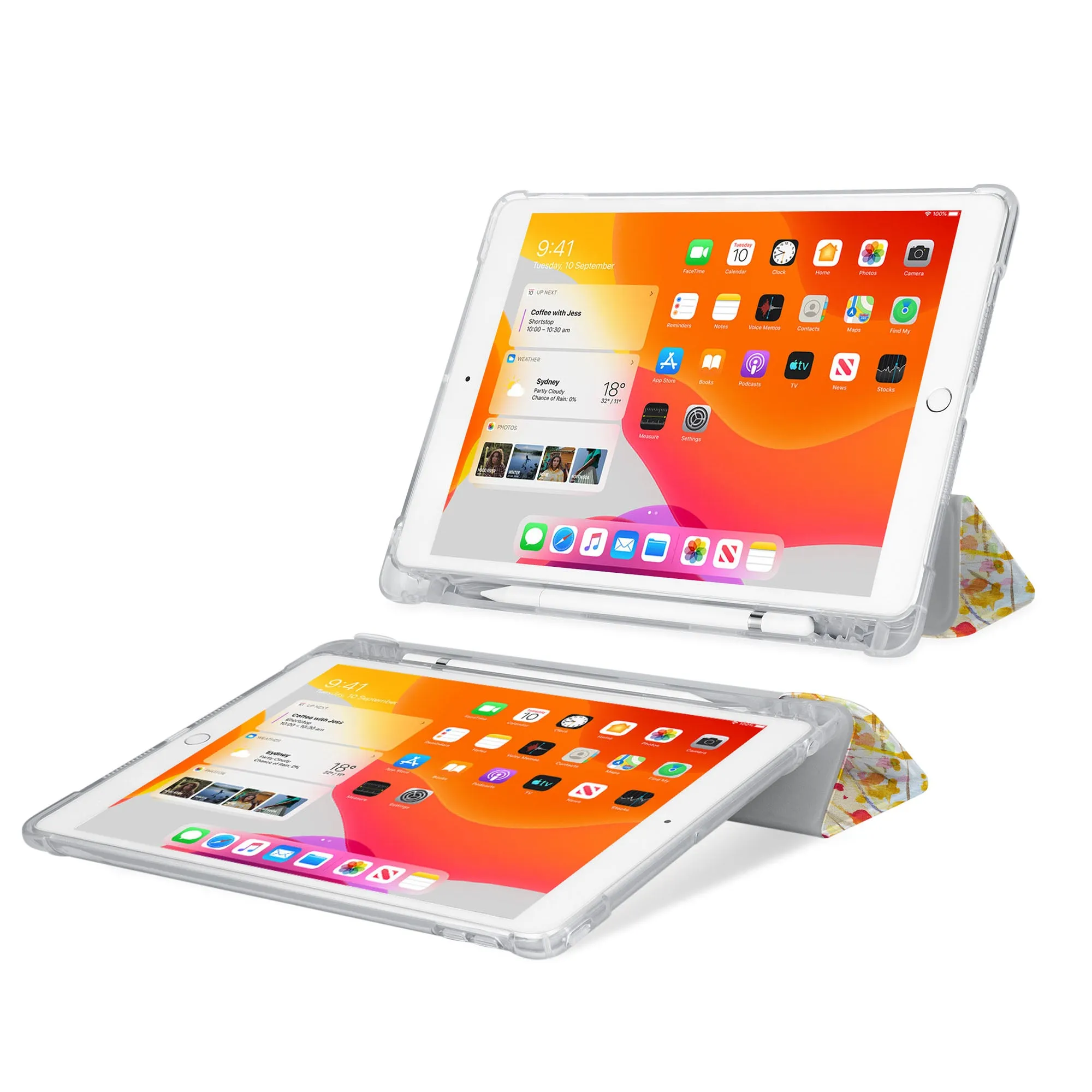 iPad SeeThru Case - Watercolor Flower