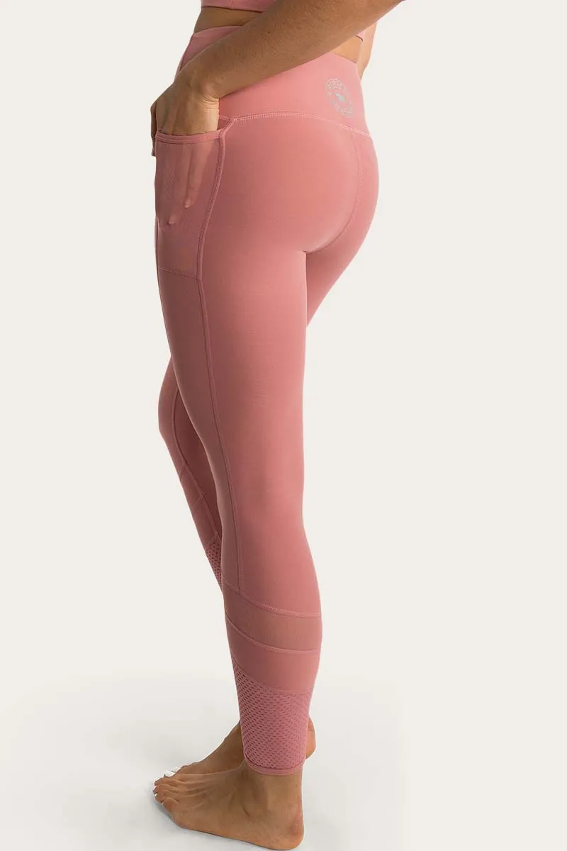 Jenna Womens High Rise Ankle Grazer Tight - Dusty Rose