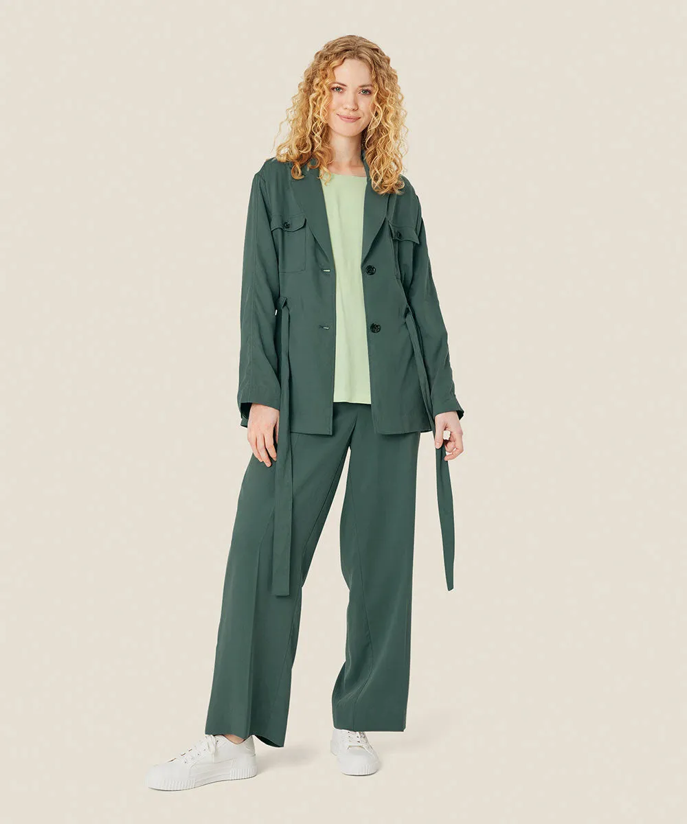 Julietna Long Sleeve Tie-Front Jacket