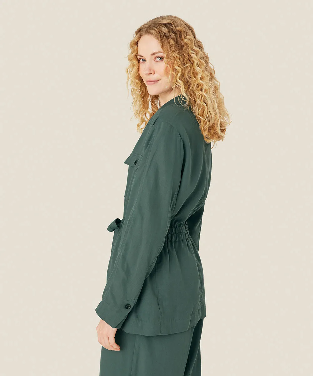 Julietna Long Sleeve Tie-Front Jacket