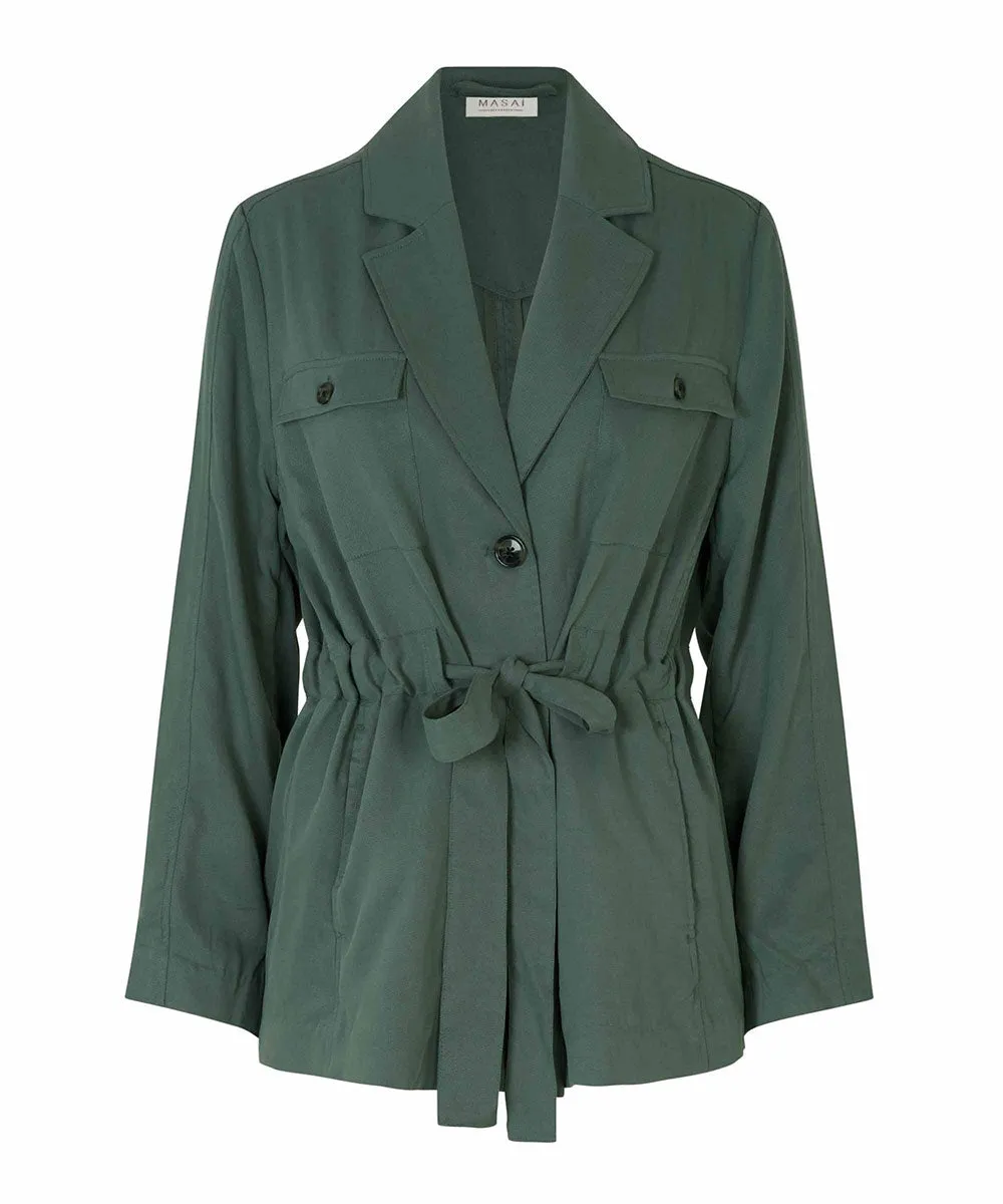 Julietna Long Sleeve Tie-Front Jacket