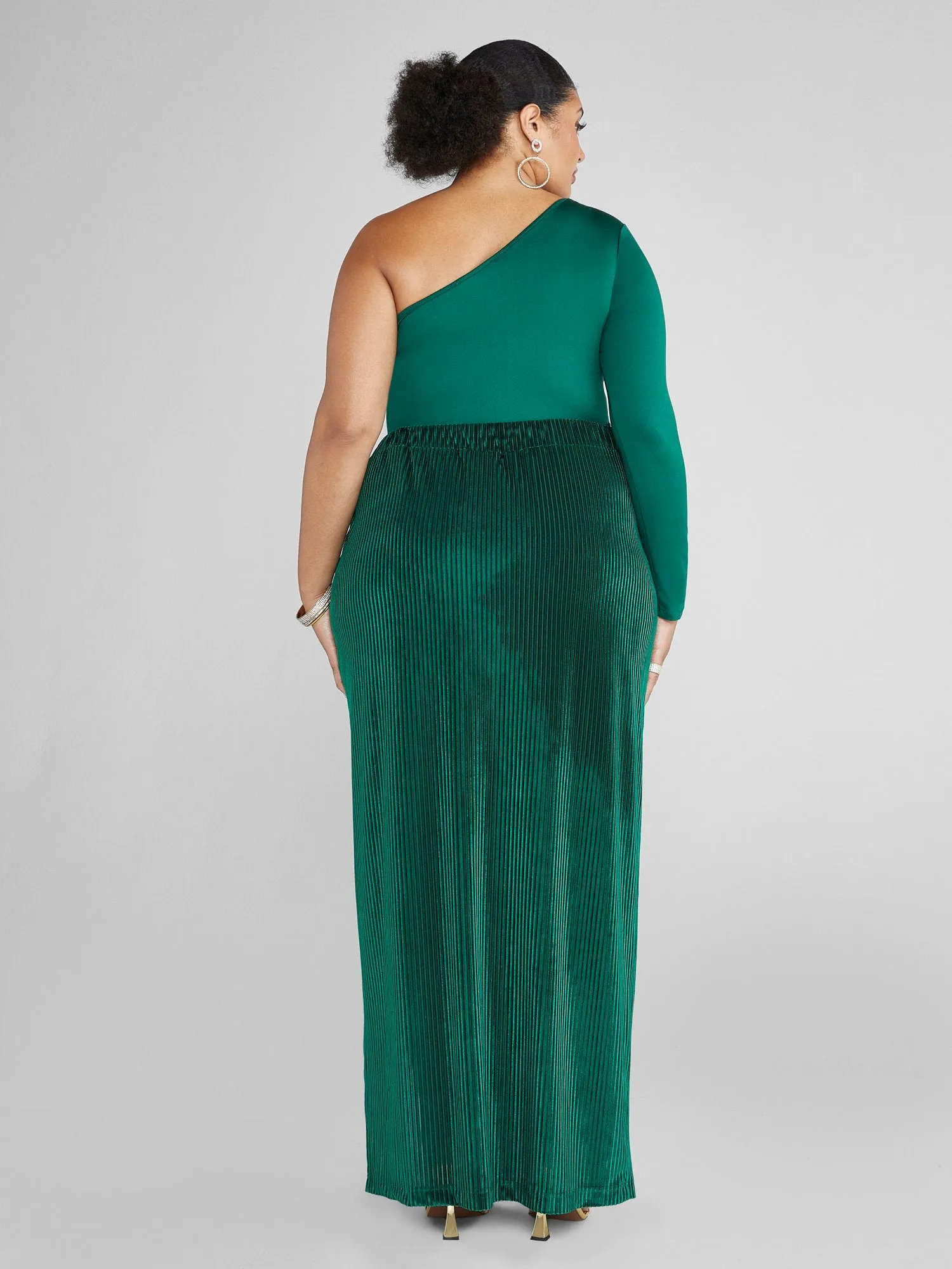Kensie High Slit Velvet Maxi Skirt
