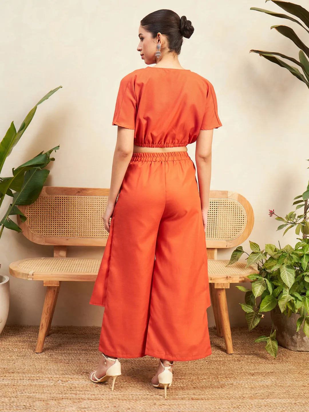 Linen Cowl Neck Two Piece Co-ord Set