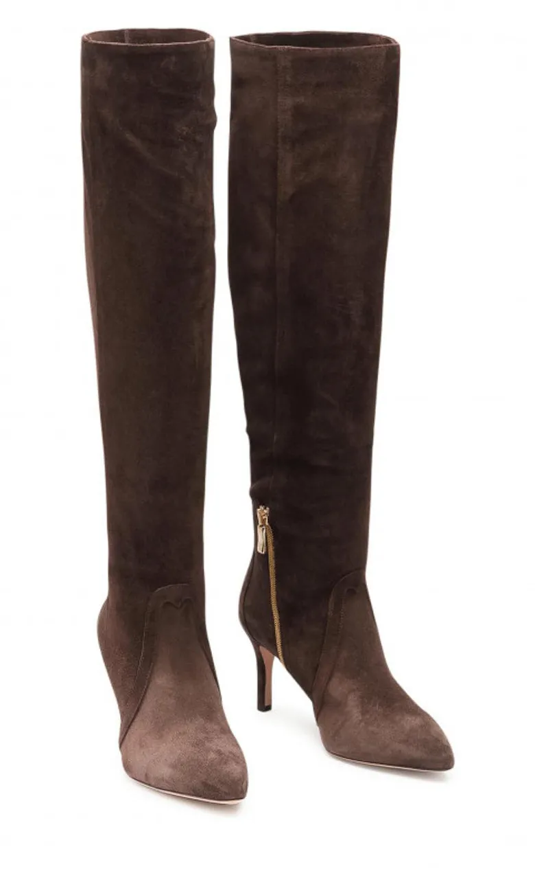 Marella Edict Knee High Boots - Chocolate