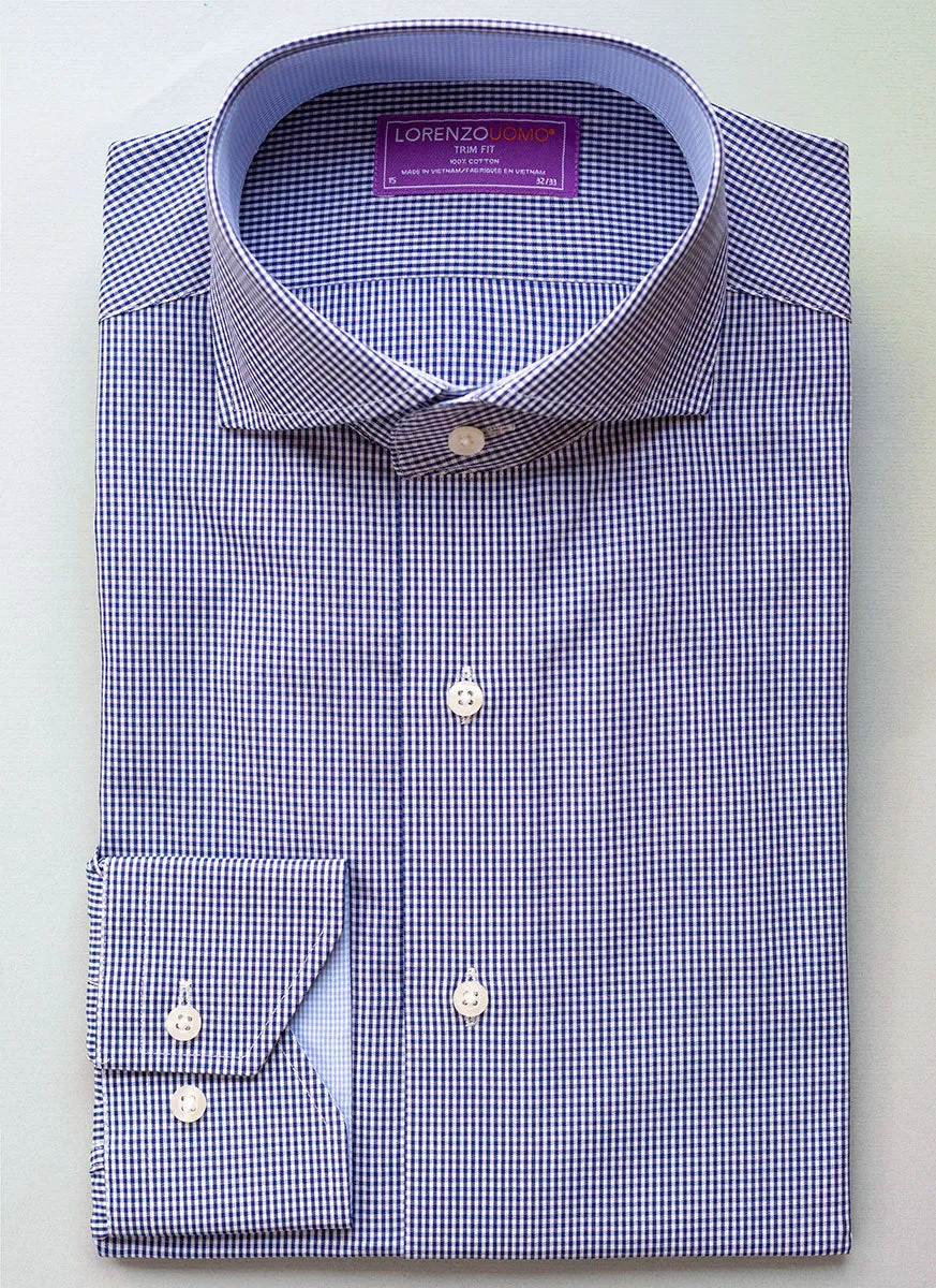 Maxwell in Navy Mini Check Shirt