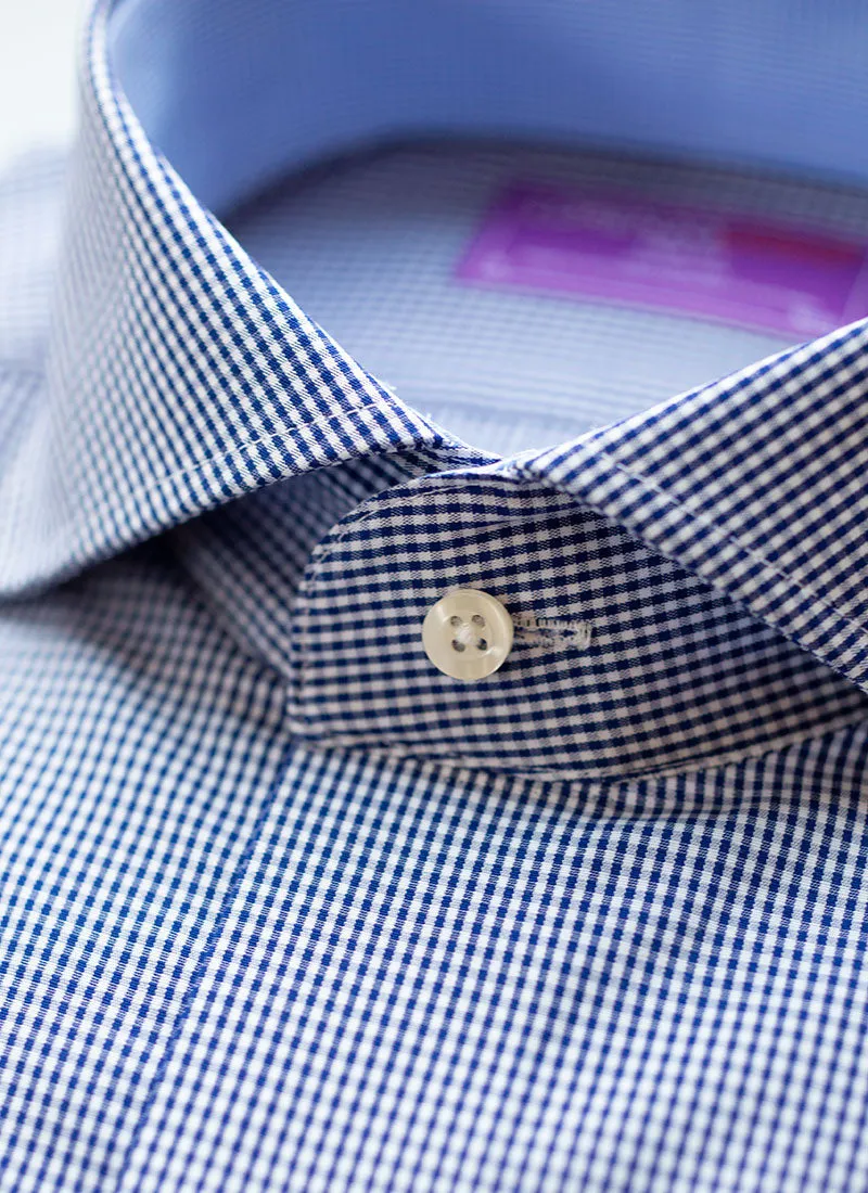 Maxwell in Navy Mini Check Shirt