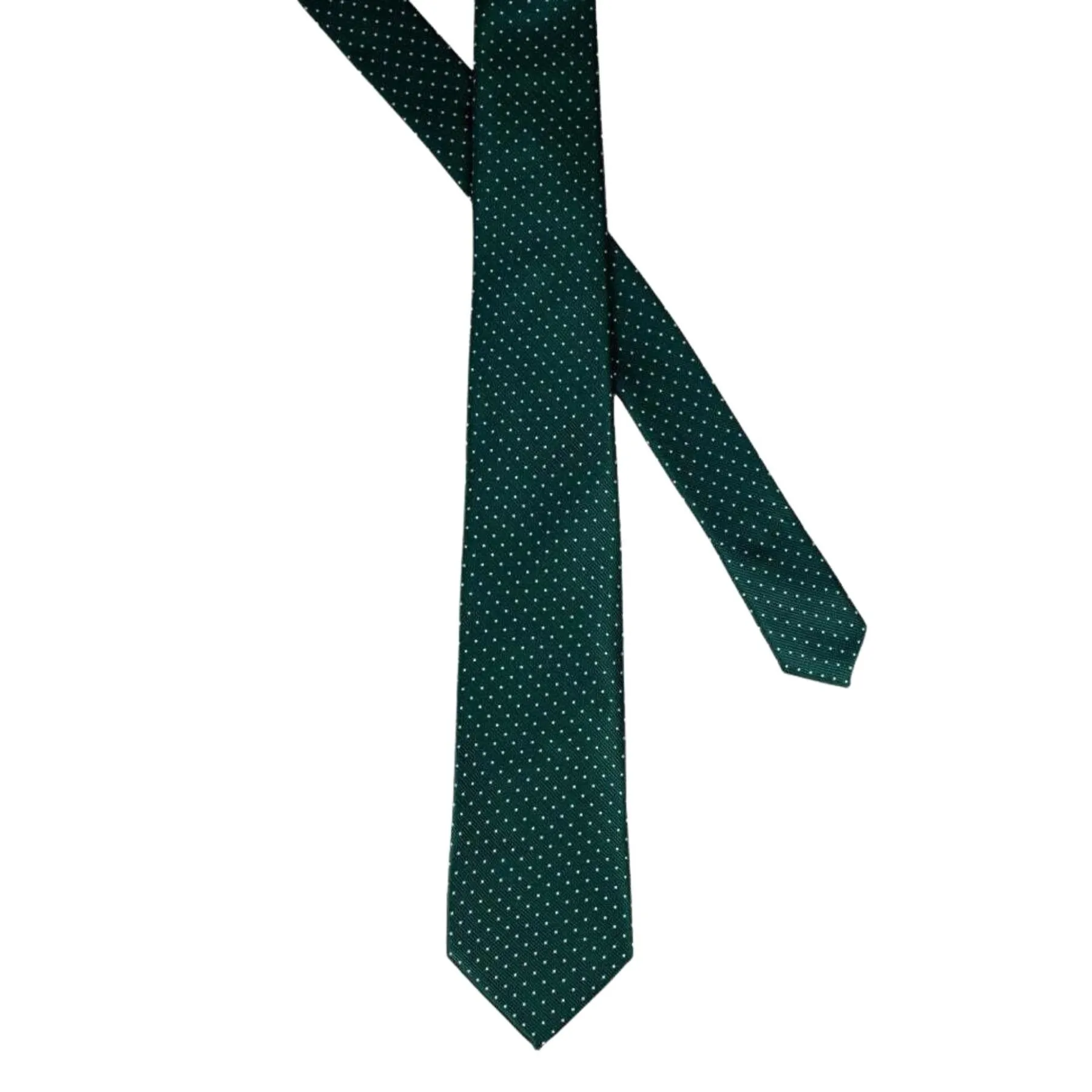 Mens Matching Satin Silk Tie Hanky Hankerchief & Tie Clip Polka Dot Wedding Prom Office