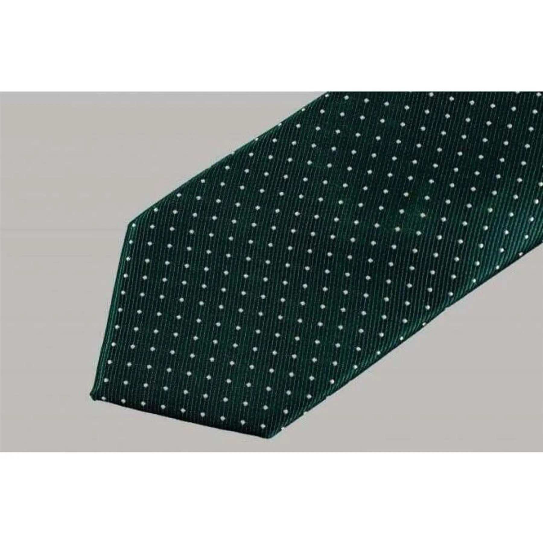 Mens Matching Satin Silk Tie Hanky Hankerchief & Tie Clip Polka Dot Wedding Prom Office