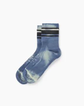 Merino Tube Socks Indigo Tie-Dye
