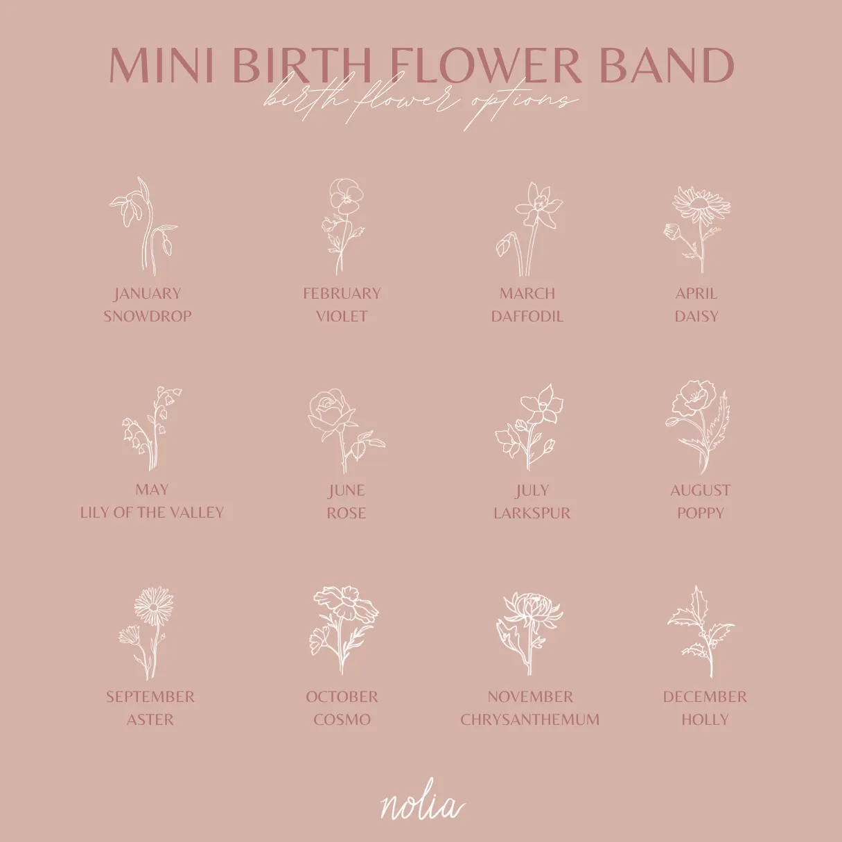 Mini Birth Flower Band