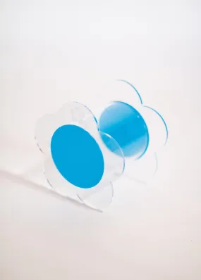 Mini Flower Acrylic Jar - Blue