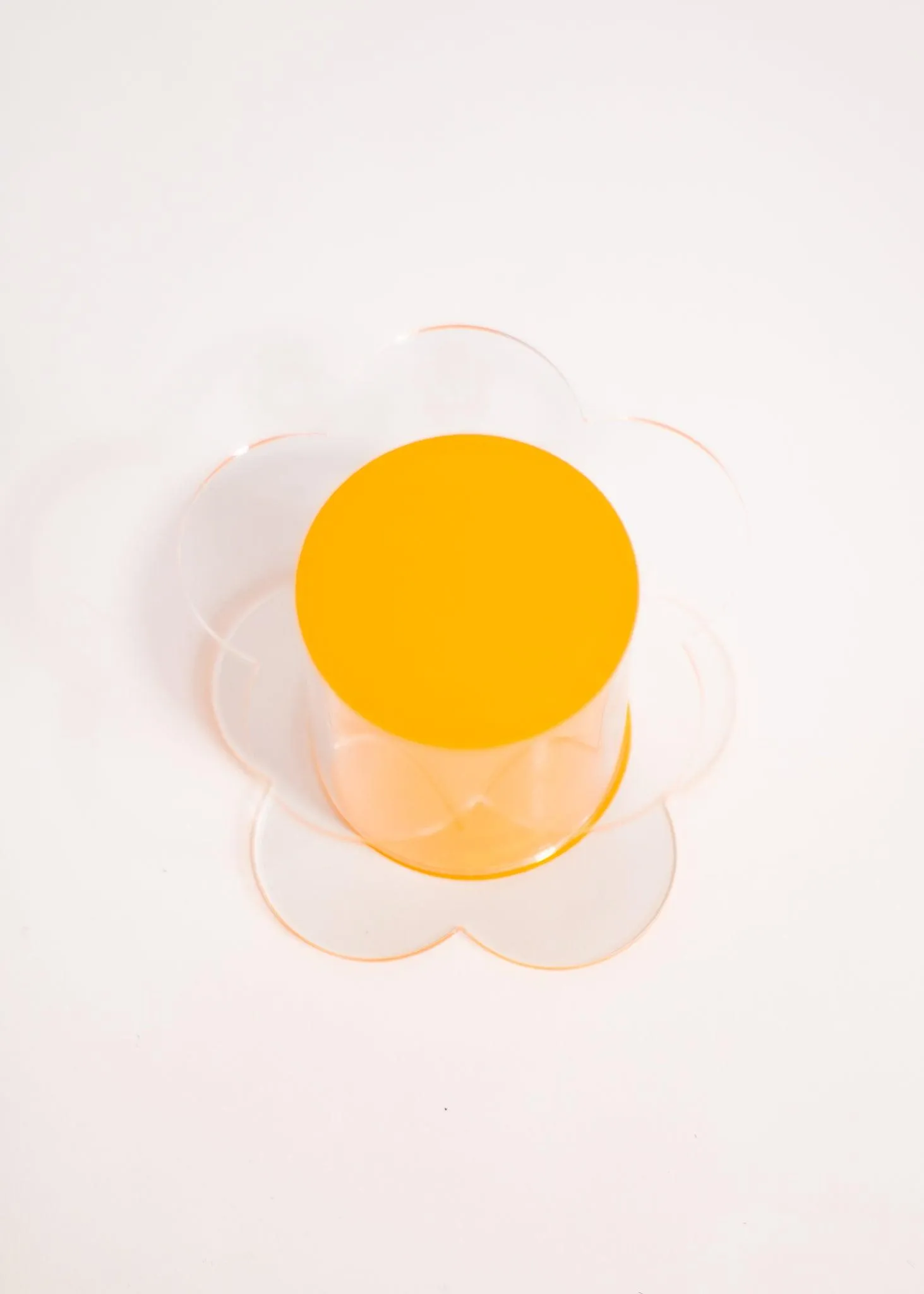 Mini Flower Acrylic Jar - Orange