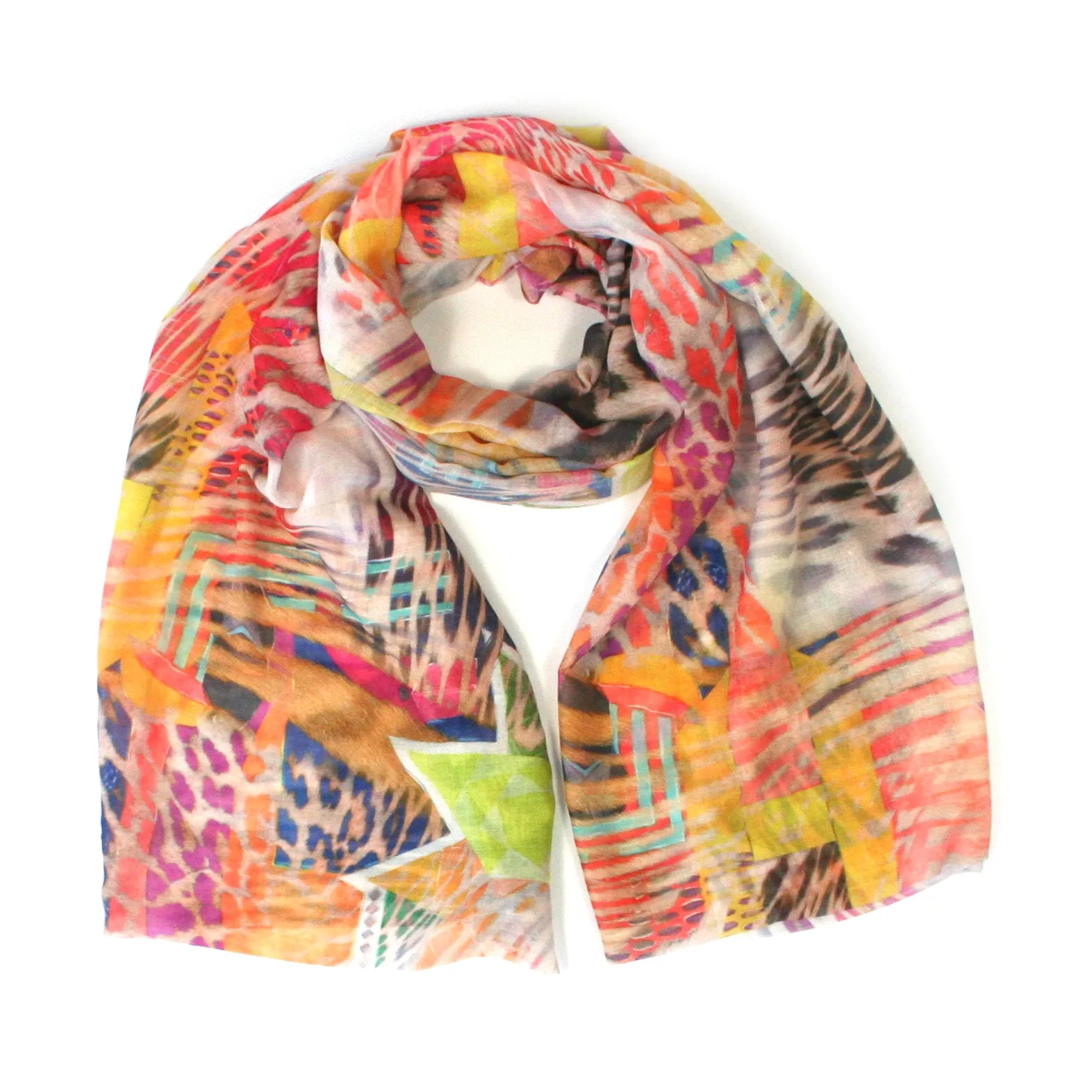 Multi Animal Print Scarf