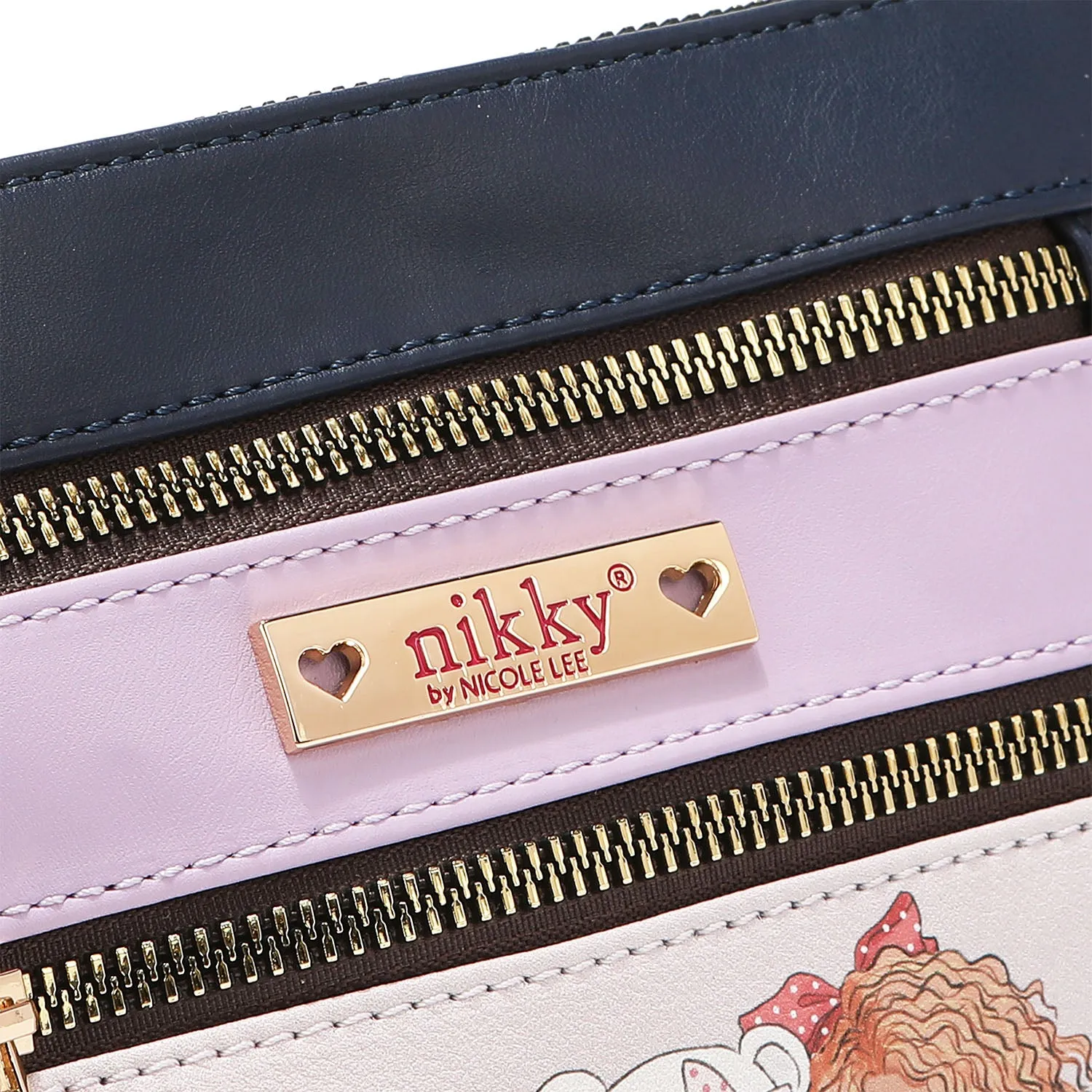 NIKKY DOUBLE ZIPPER CROSSBODY