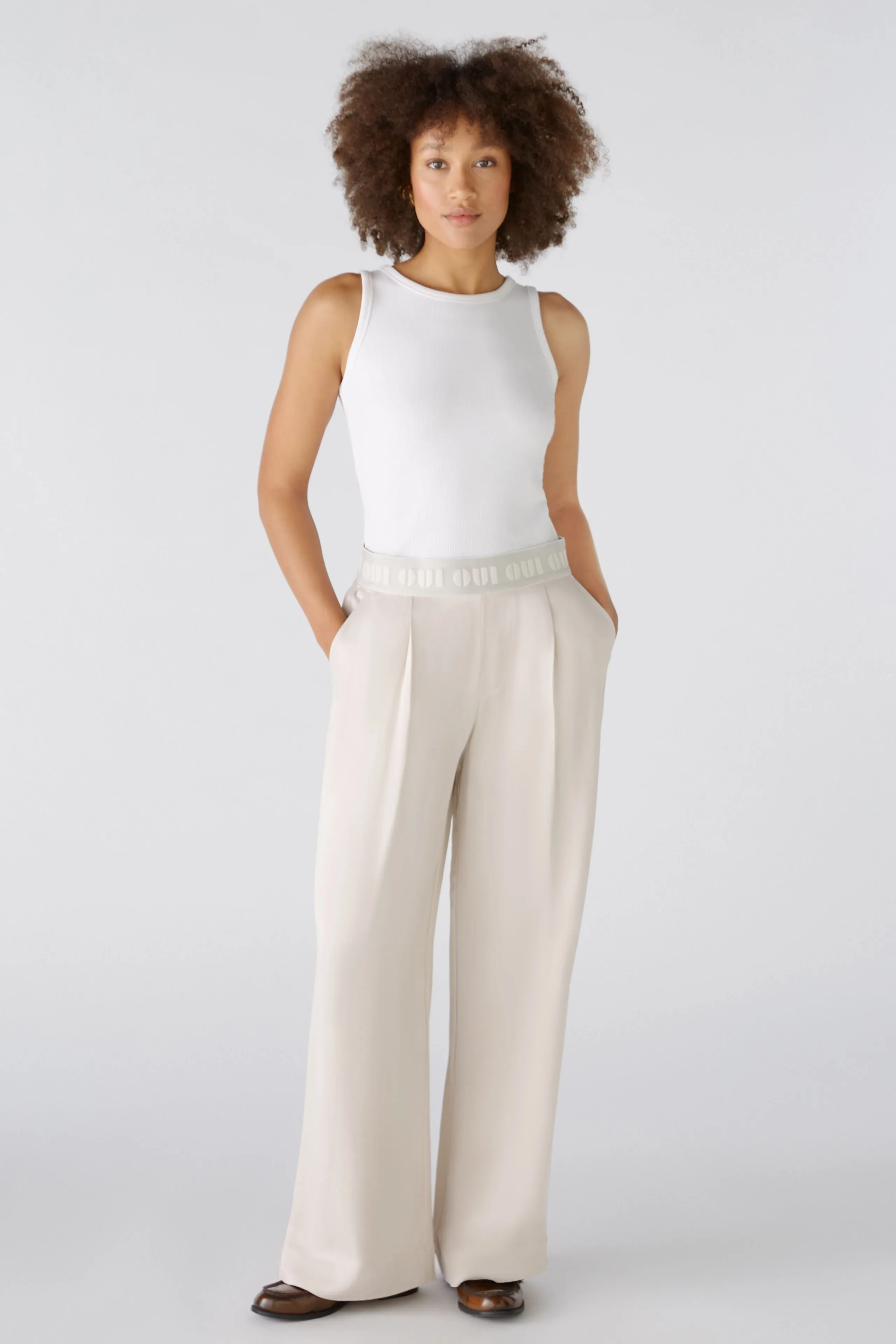Oui Flowy Palazzo Trousers