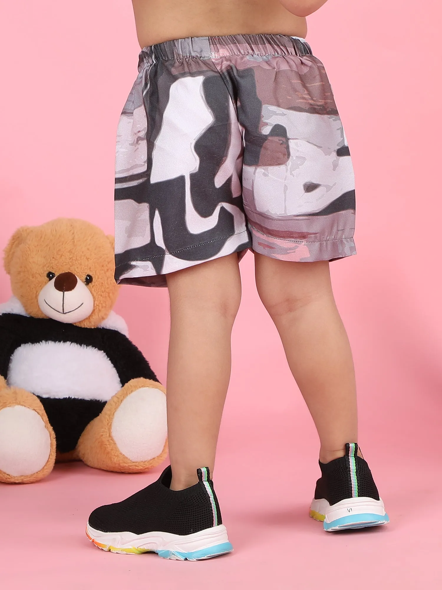 Polka Tots Half Sleeves Printed Co-ord set - Multicolor