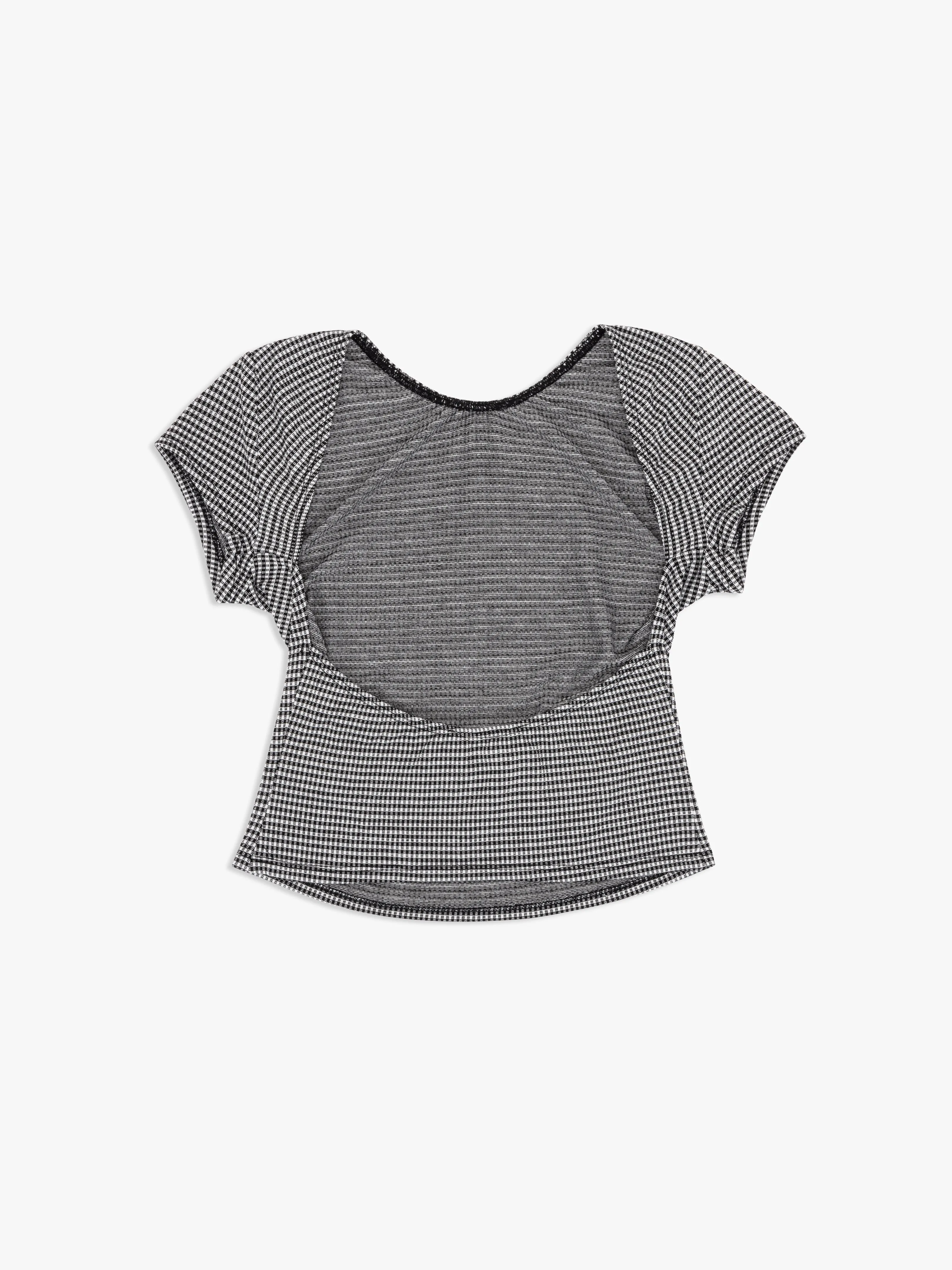 Rowan Tee - Caviar Gingham