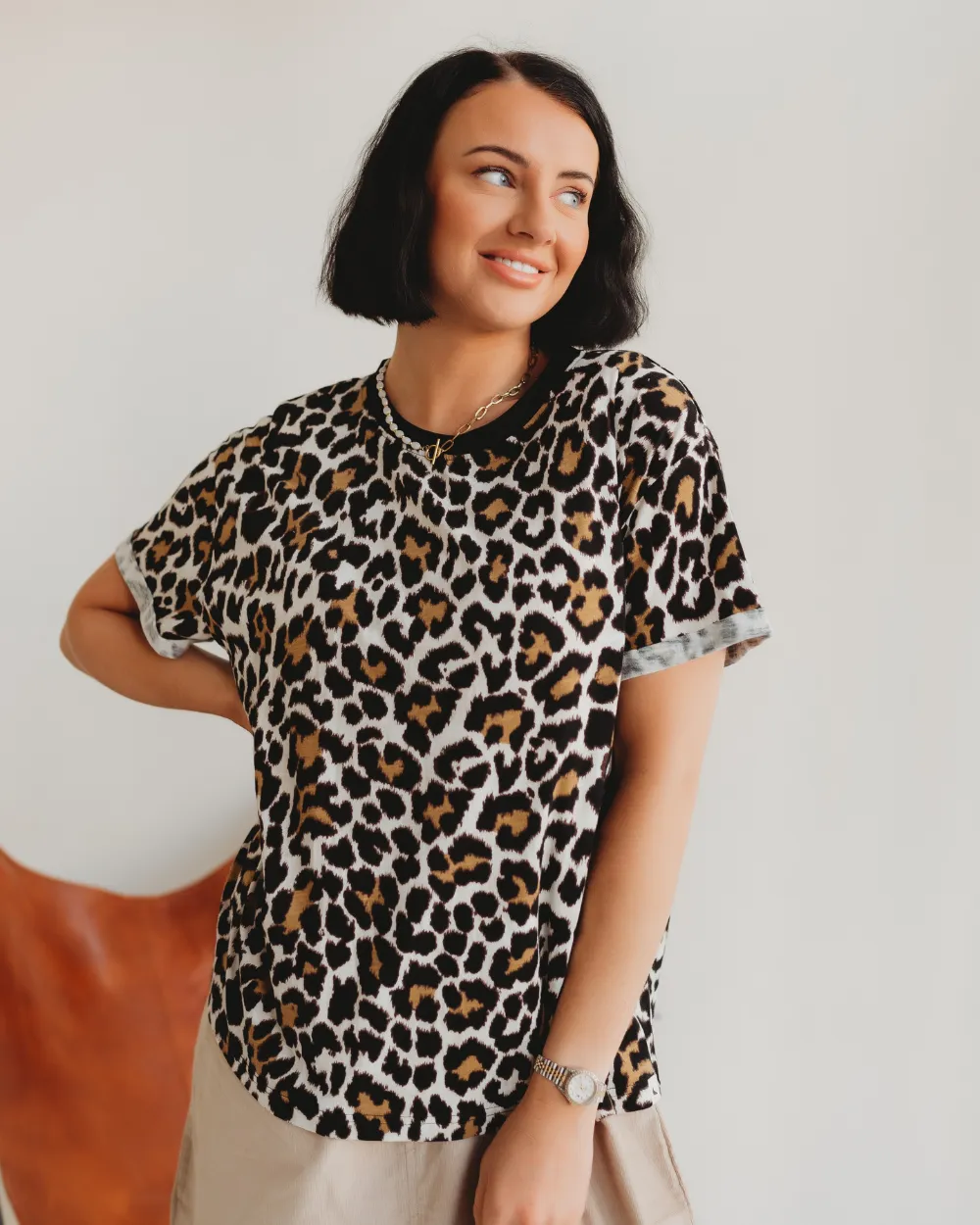 Sam Brown Leopard Animal Print T-Shirt