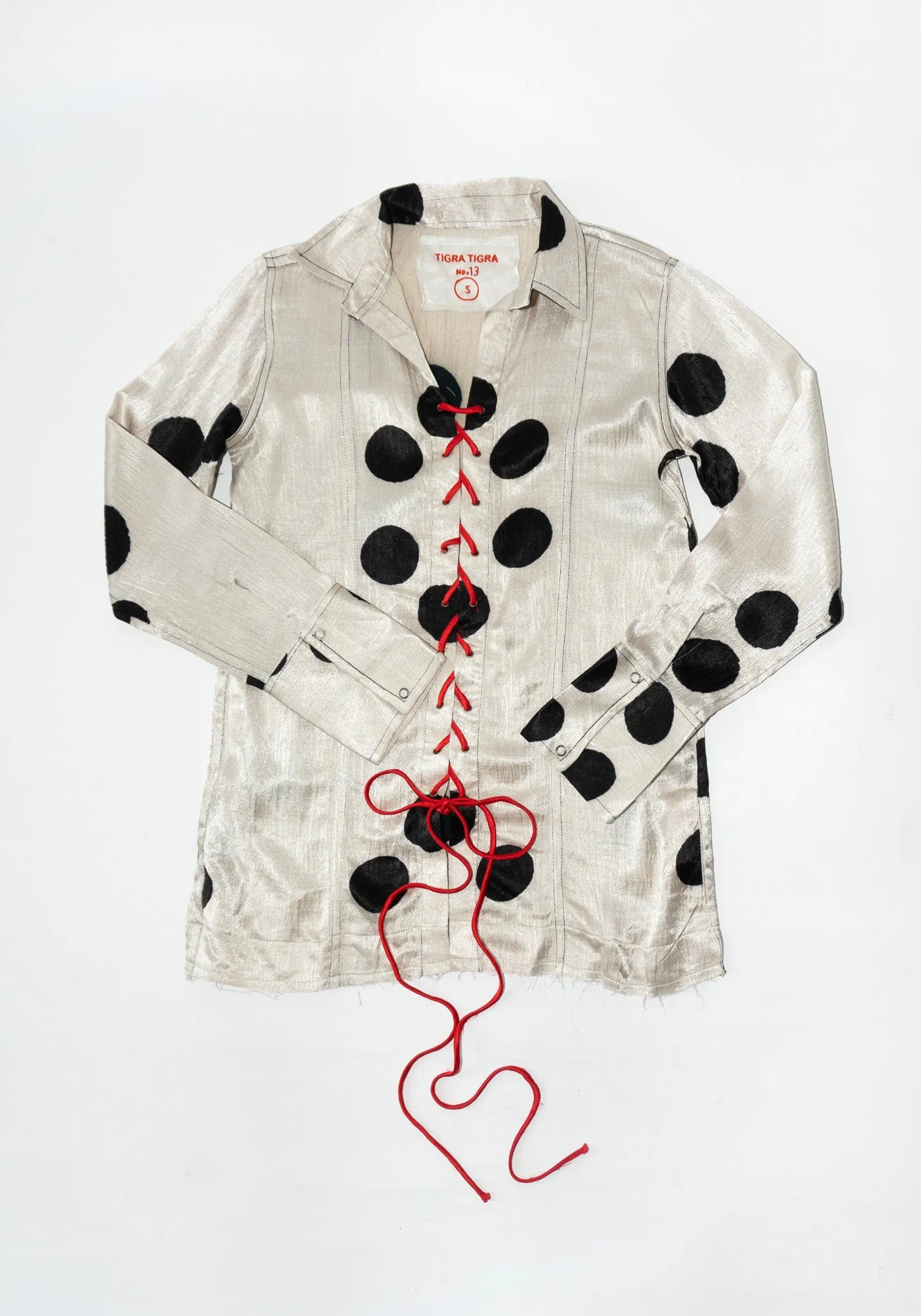 Silk Mashroo Moon Dye Lace-Up Shirt
