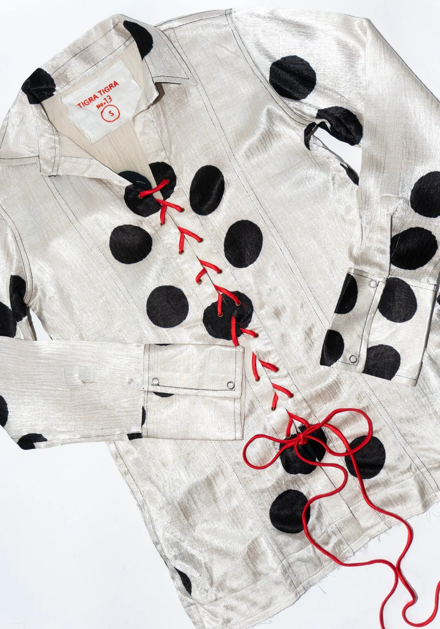 Silk Mashroo Moon Dye Lace-Up Shirt