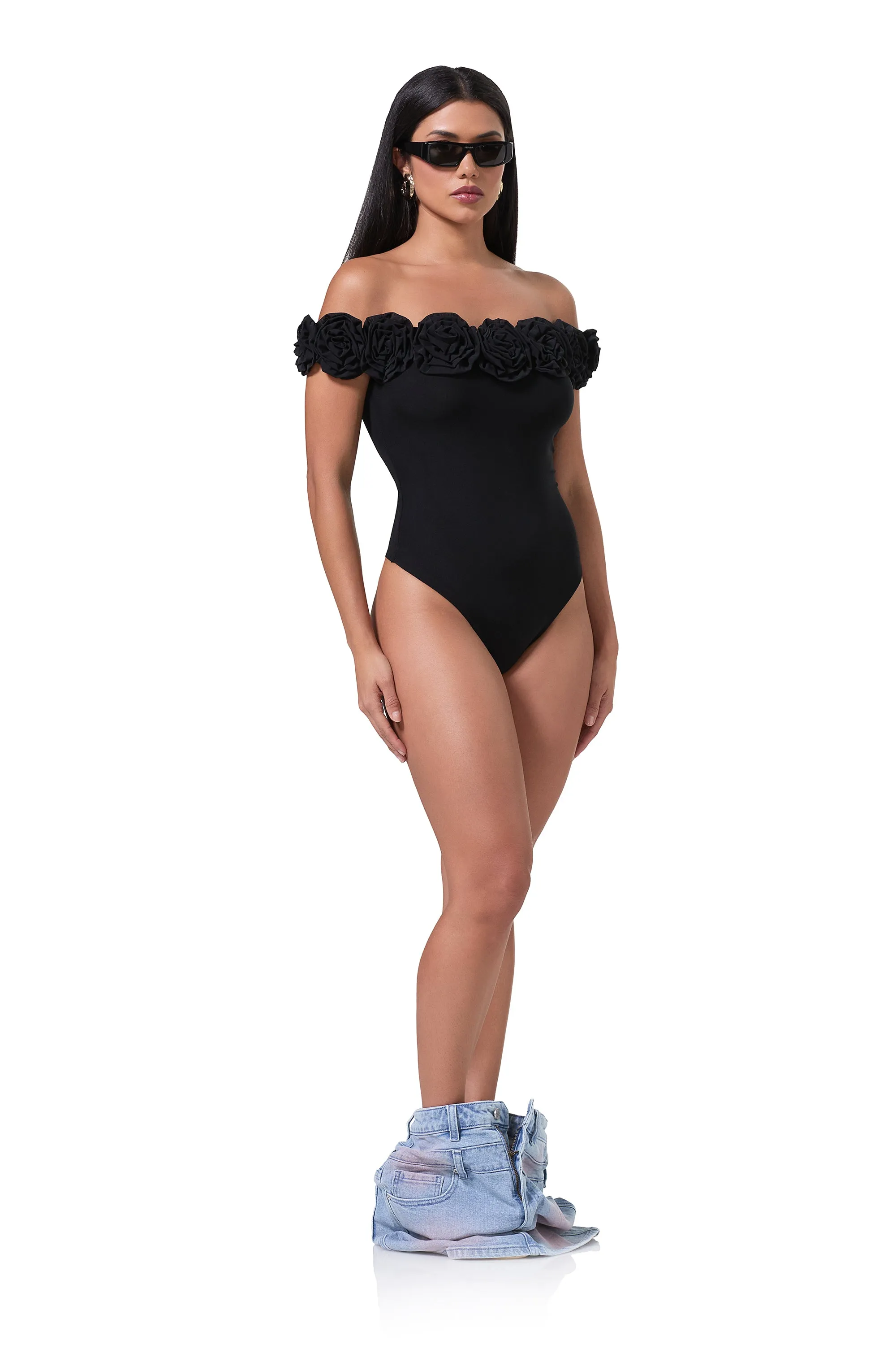 Solange Rosette Bodysuit - Noir