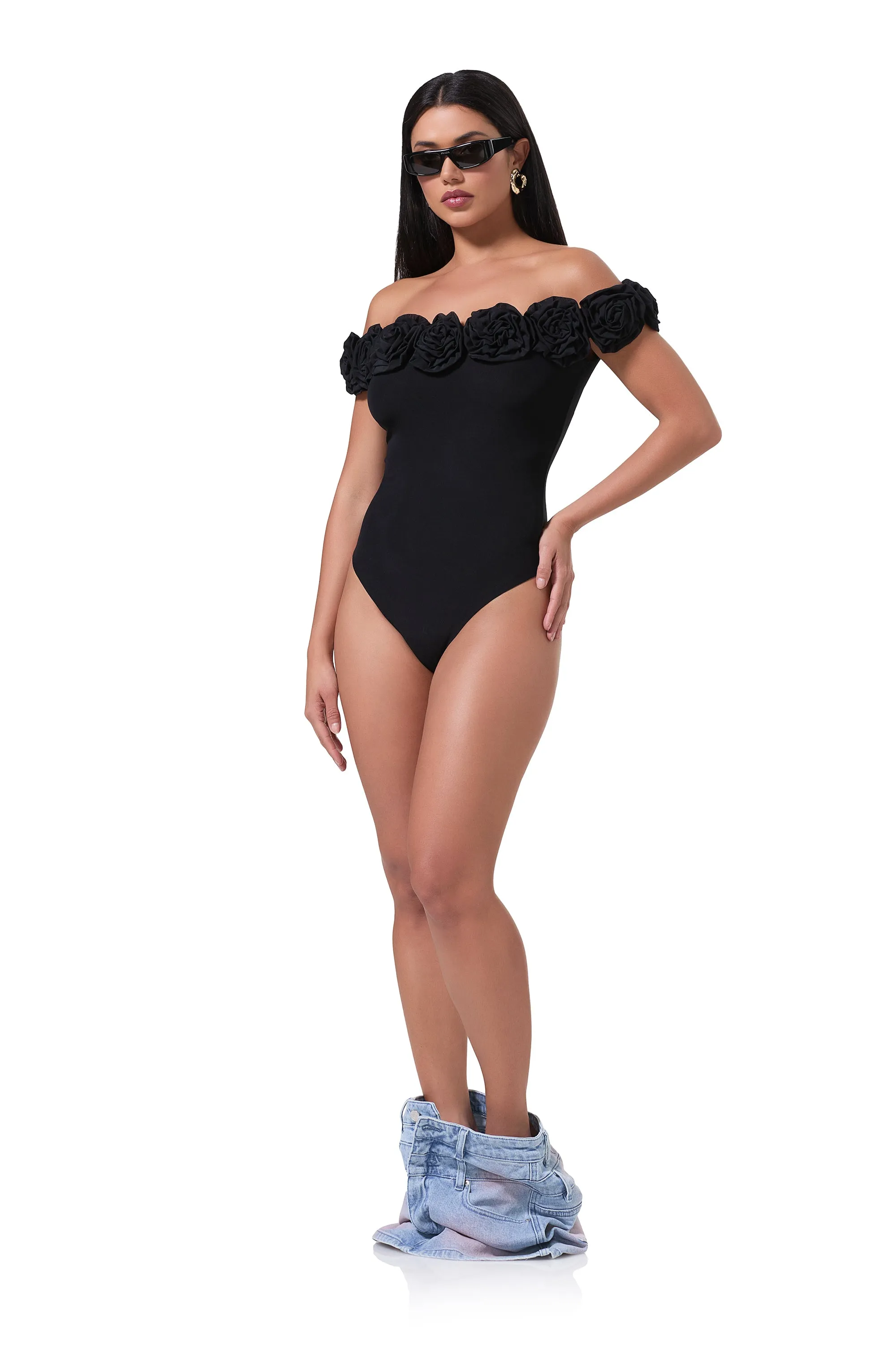Solange Rosette Bodysuit - Noir