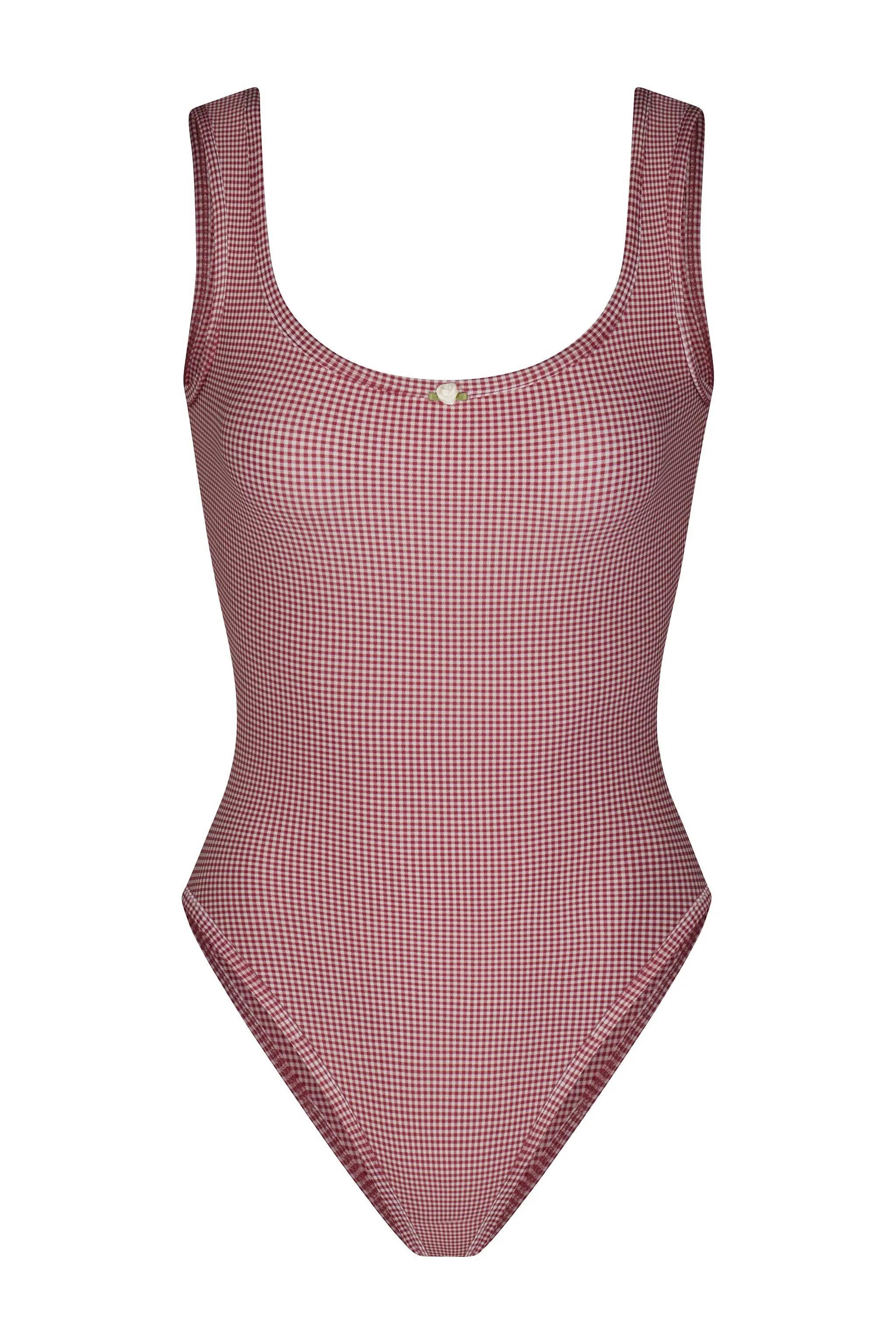 Sport One Piece In Red Gingham