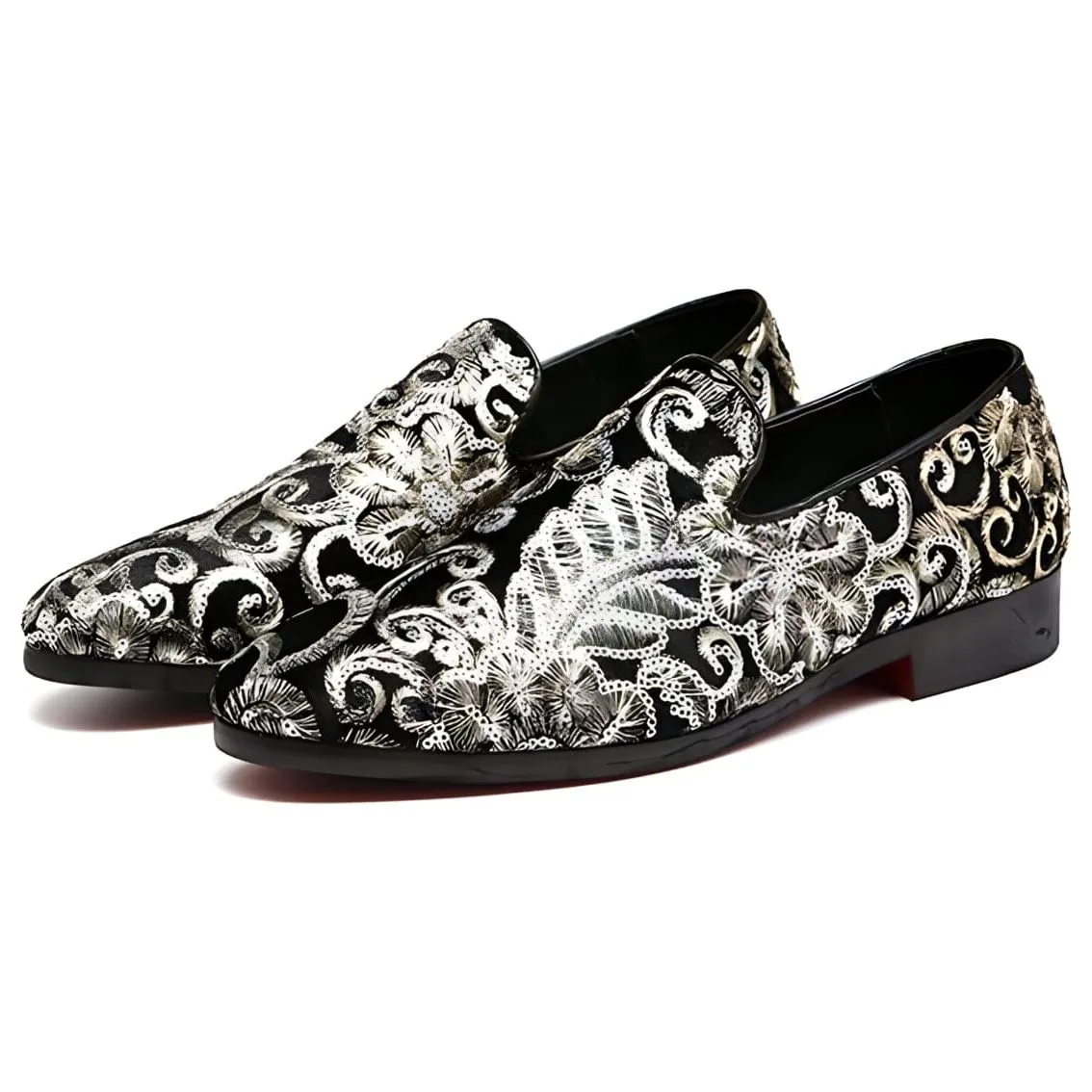 The Caesar Suede Embroidered Loafers - Multiple Colors