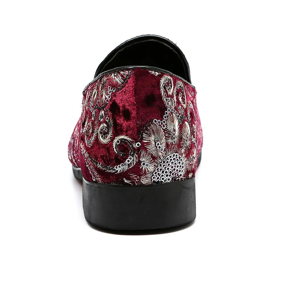 The Caesar Suede Embroidered Loafers - Multiple Colors