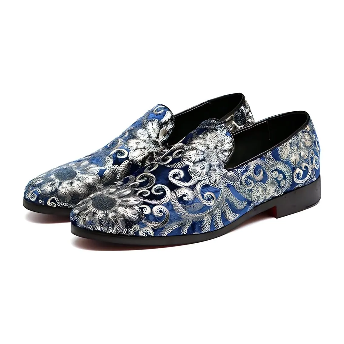 The Caesar Suede Embroidered Loafers - Multiple Colors