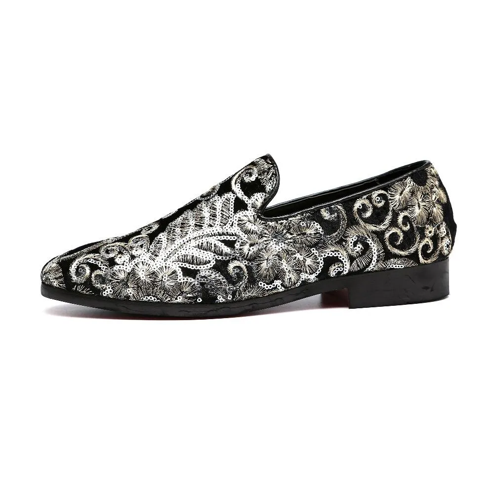 The Caesar Suede Embroidered Loafers - Multiple Colors