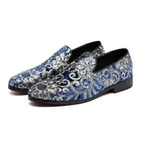 The Caesar Suede Embroidered Loafers - Multiple Colors