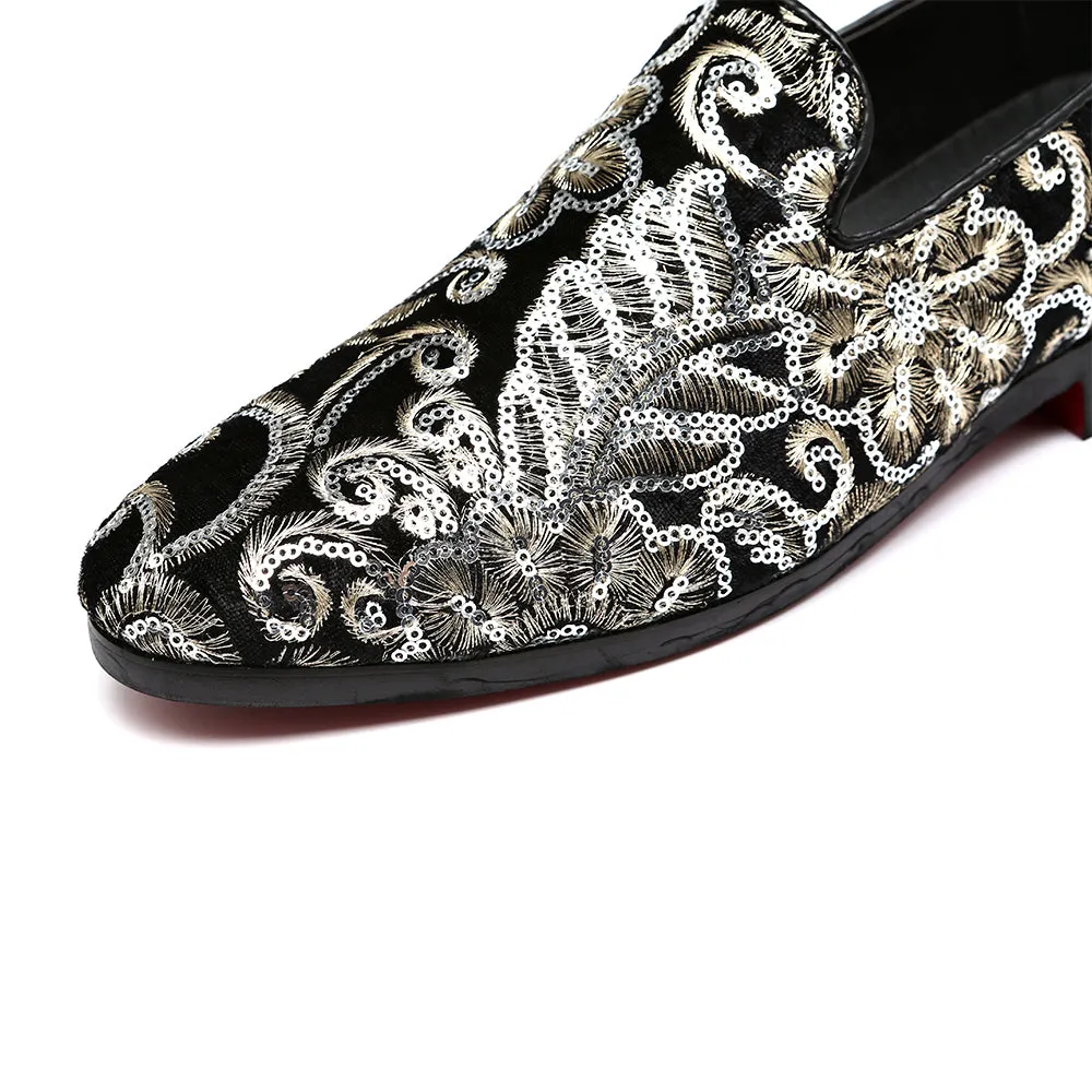 The Caesar Suede Embroidered Loafers - Multiple Colors