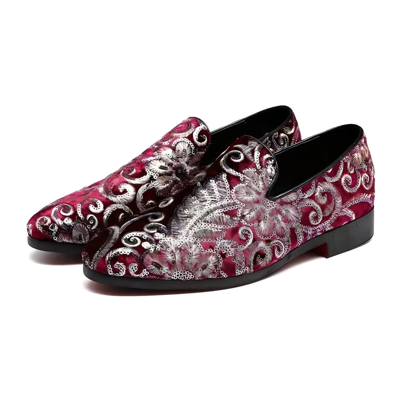 The Caesar Suede Embroidered Loafers - Multiple Colors