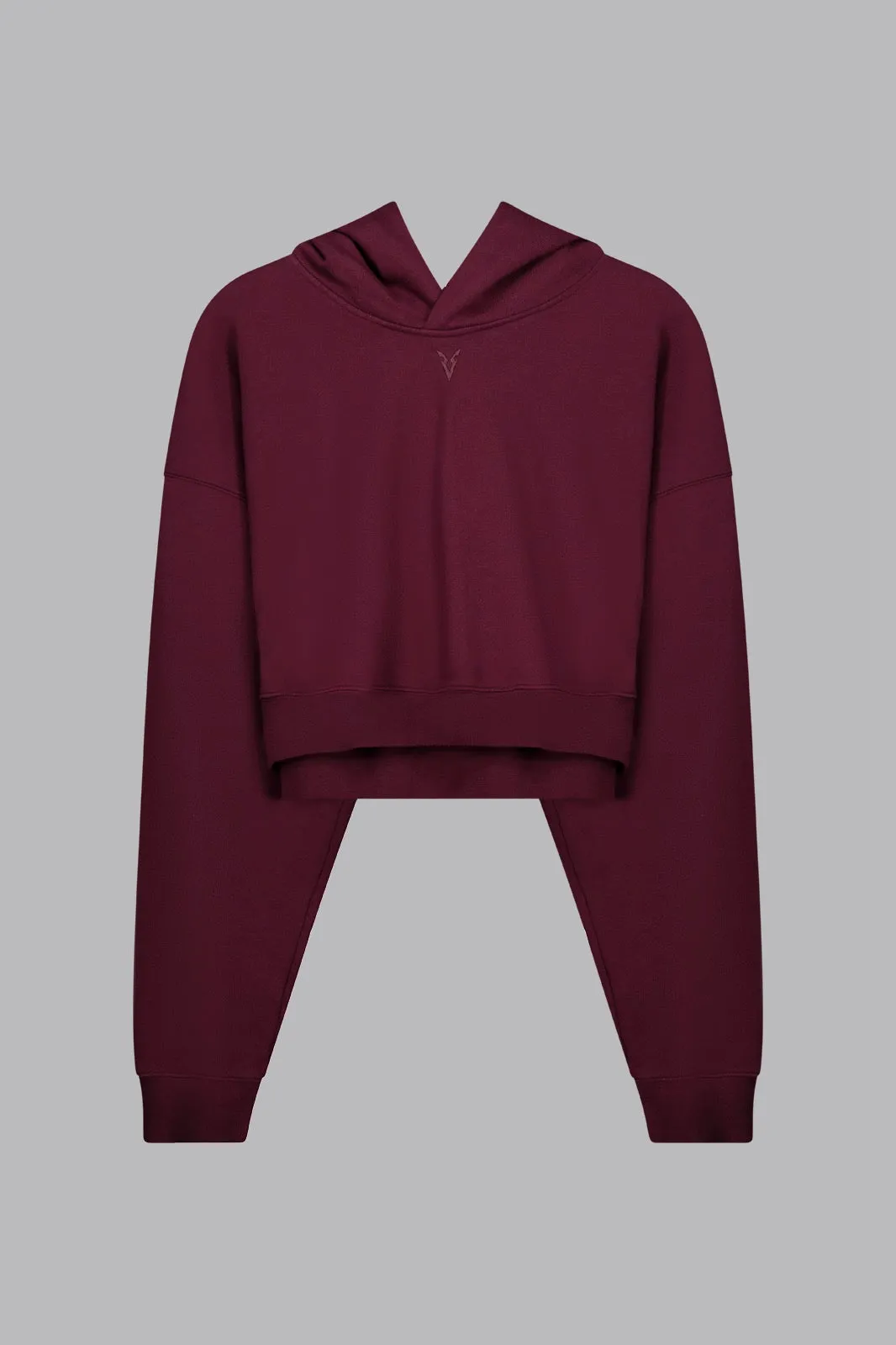 V_LYFE420 BOXY HOODIE - Burgundy